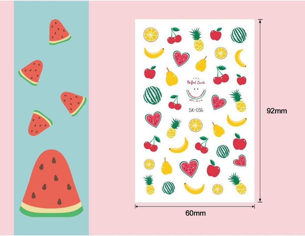 Fanoshon Cute Nail Decals Stickers for Women Girls Kids 200+ PCS, Self Adhesive Nail Tip Manicure Peduicure for Fingernails Toenails Fake Nails, Birthday Party Favors Christmas Stocking Stuffer image number 2