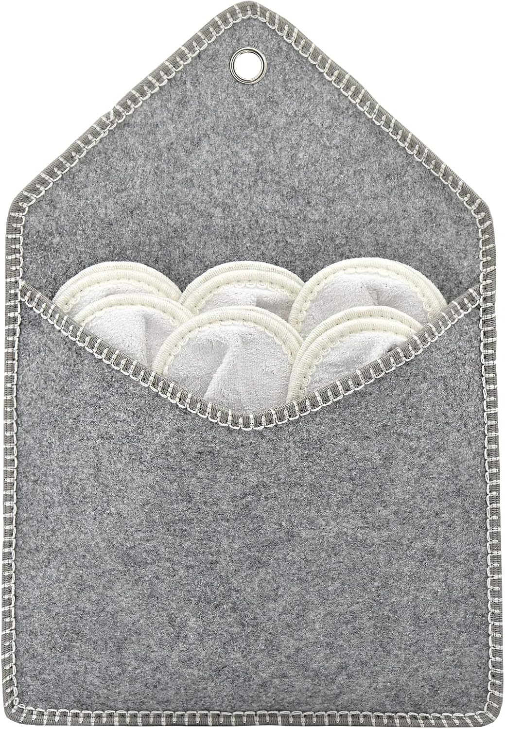 Panda Bros Fleece Felt Close Toe 5 Pairs Non Slip Indoor Family House Guest Slippers Set for Shoeless Home