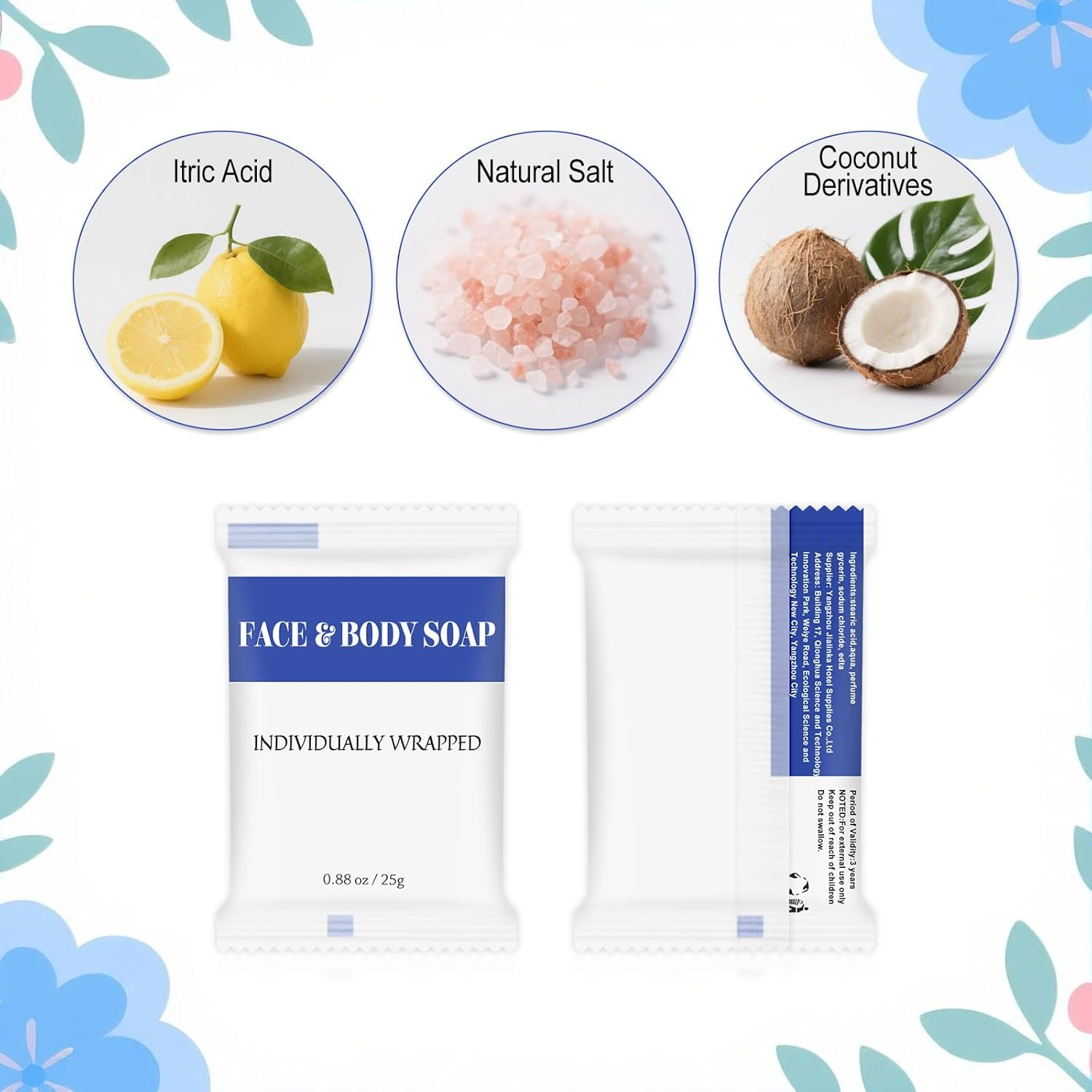 Travel Size Bars Soap in Bulk, Individually Wrapped Mini Small Body Hand and Face Soaps Toiletries Amenities for Hotel, Shelter/Homeless/Nursing Home/Charity/Motel/Guest Bathroom 0.88 Oz (30 Pack) image number 3