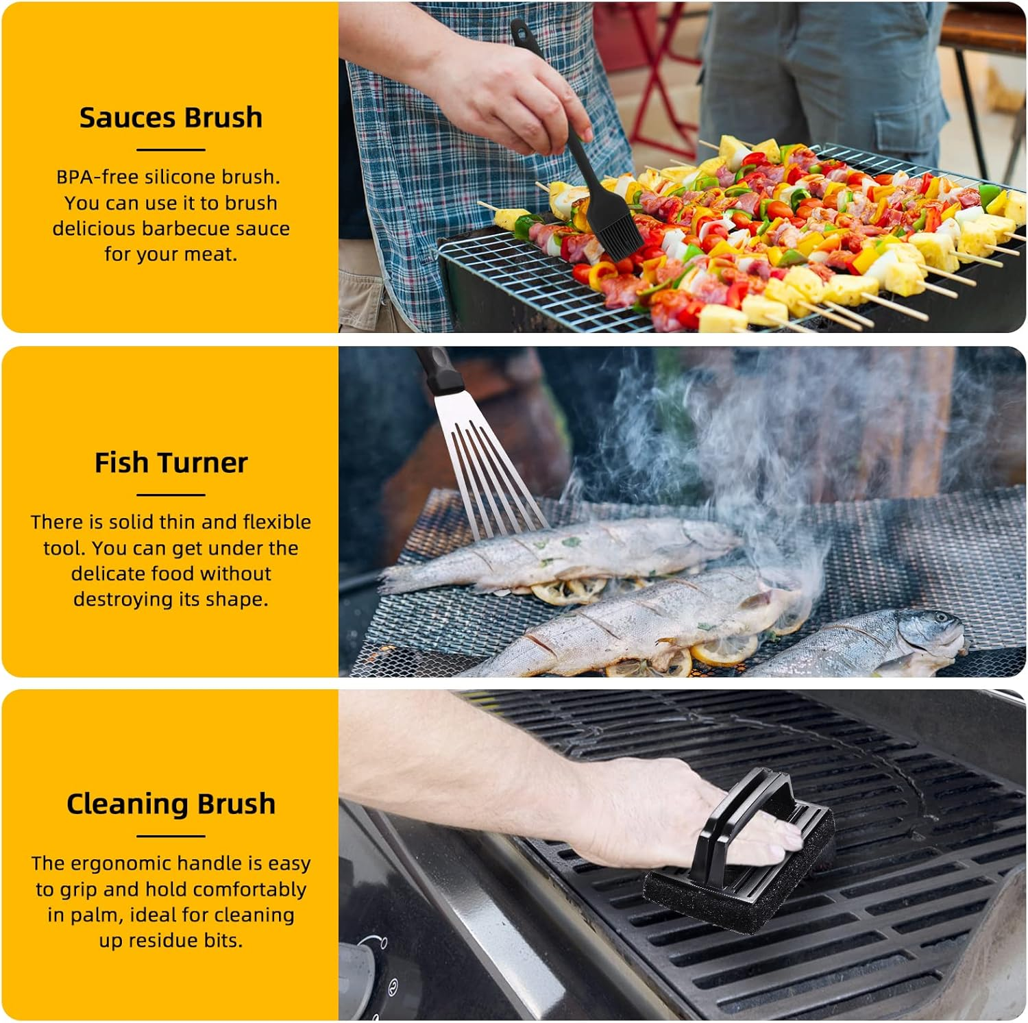 Griddle Accessories Kit, 139PCS Flat Top Griddle Grill Tools Set for Blackstone and Camp Chef, Professional Grill Utensils Set with Spatula, Basting Cover, Scraper for Men Women Outdoor Backyard BBQ image number 4