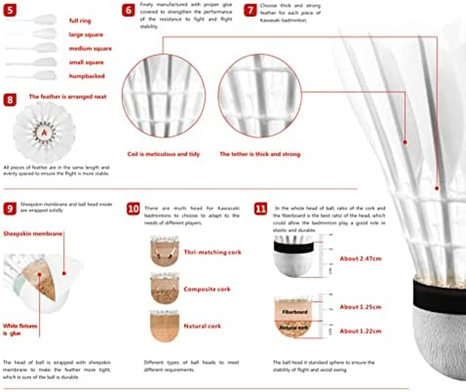 KW Badminton Durable King Shuttlecock King 8E Goose Feather Shuttlecock AU image number 1