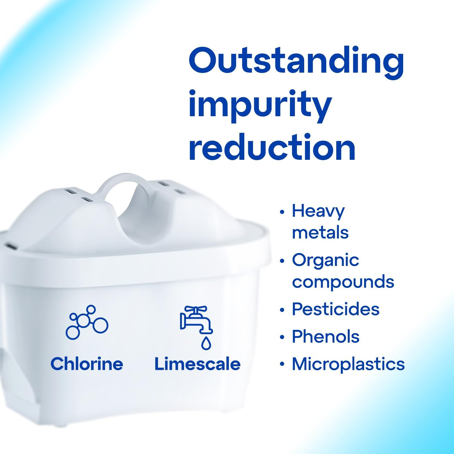 AQUAPHOR Glass White Water Filter Jug - Take to Table Premium Glass Design Jug with Easy-Fill Flip-Open Lid, 2.5L Capacity, 1 X MAXFOR+ Filter Included, Reduces Limescale, Chlorine & Microplastics.