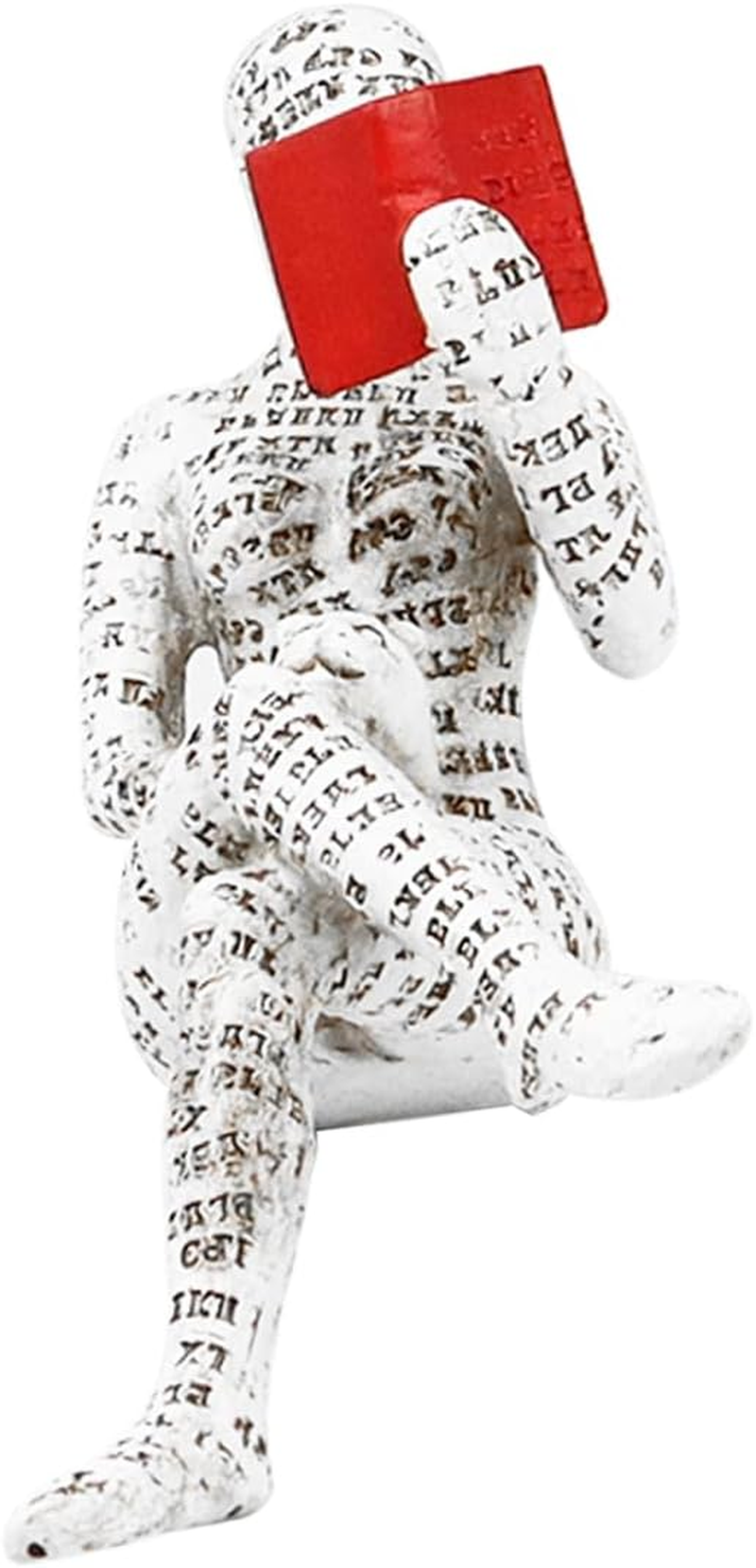 NUZAMAS Modern Reading Woman Statue Pulp Books Figurine Thinker Statue Home Decor Abstract Characters Decoration for Living Room Office Bedroom Table Desk (Sitting) image number 4