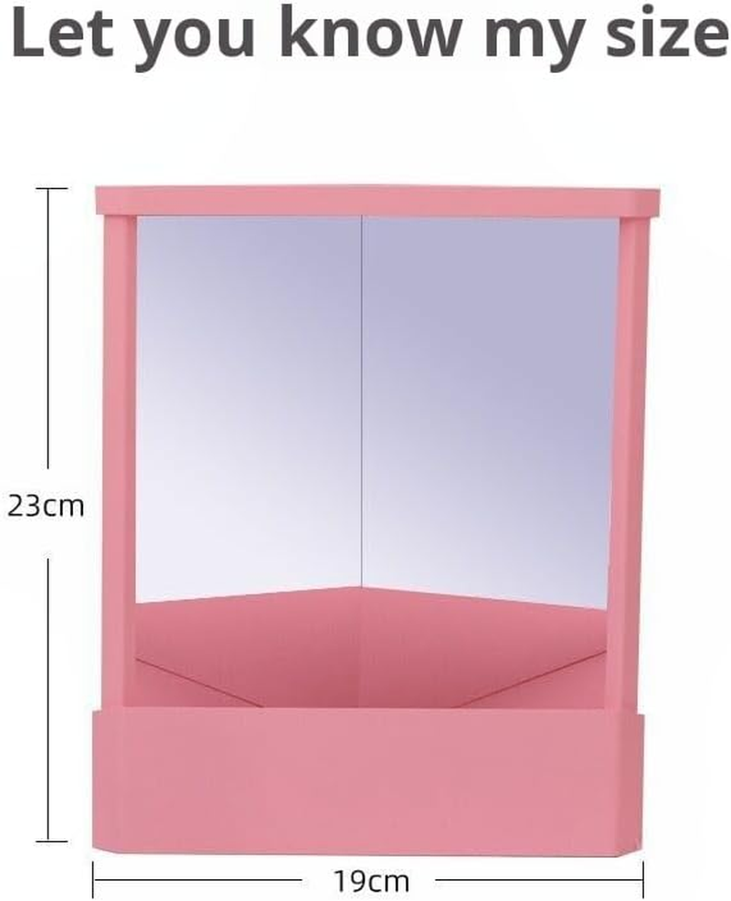 Non Reversing Mirror,True Mirror Makeup Mirror,True Image Reflection Personal Makeup Mirrors,Slim Design,Non-Magnifying Mirror for Haircuts,Beauty,Bedroom,Women Girls Gifts (Green)