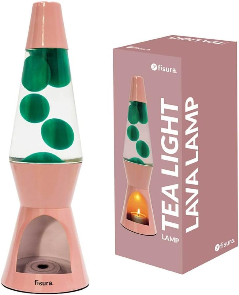 Fisura - Yellow Lava Lamp without Electricity. Environmentally Friendly Lamp. Original Gift. 29 Cm X 8.5 Cm (Candle Not Included)