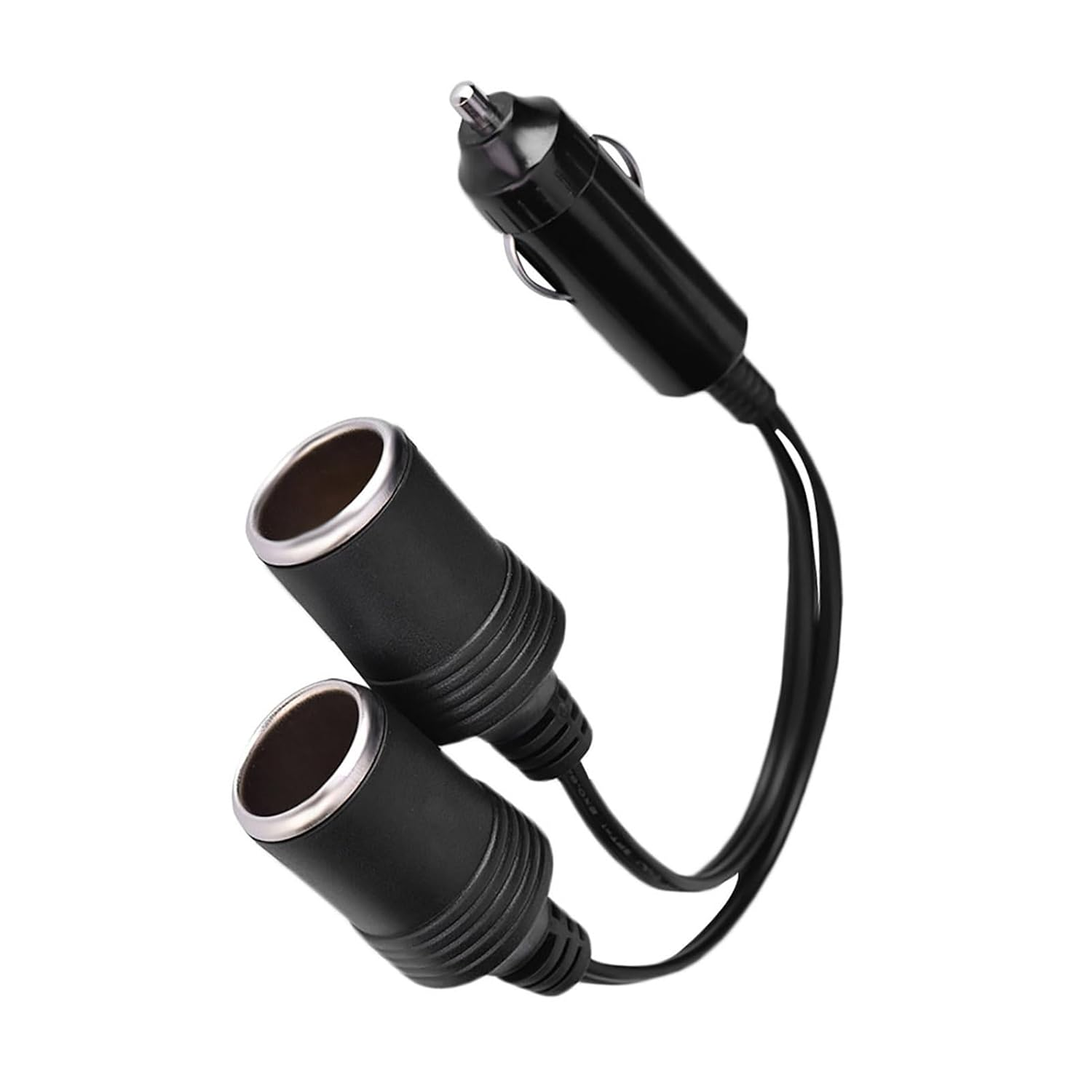 Cigarette Lighter Extension Cable, Dual Cigarette Lighter Socket Adapter, 12V 24V Car Charger Plug Male to 2-Way Female Extension Cord Cable, for Cars, Trucks image number 2
