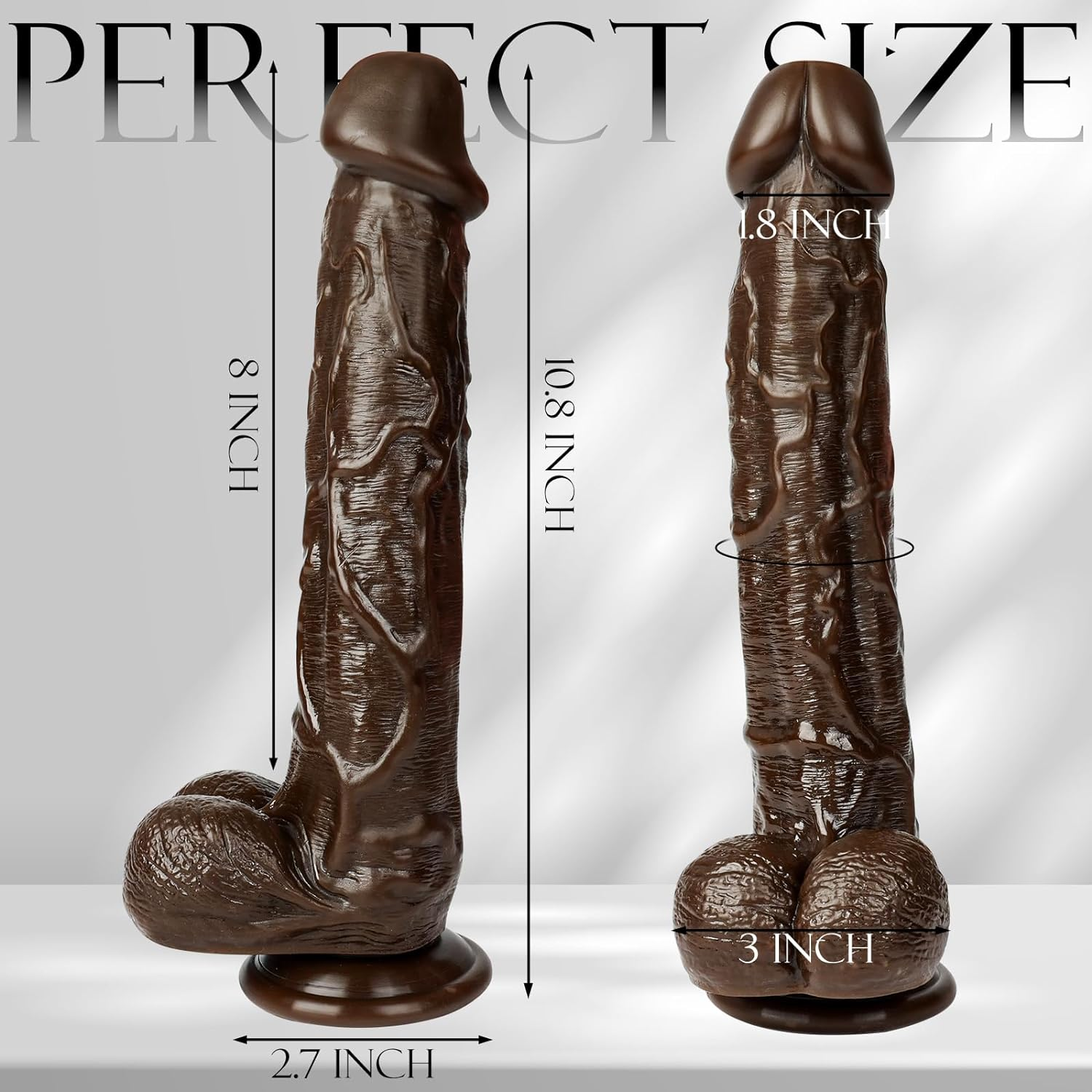 Realistic Dildos, Big Dildos with Strong Suction Cup for Hand-Free Play Vagina G-Spot Anal Simulate, Adult Sexy Toy for Men Women Female Couples image number 1