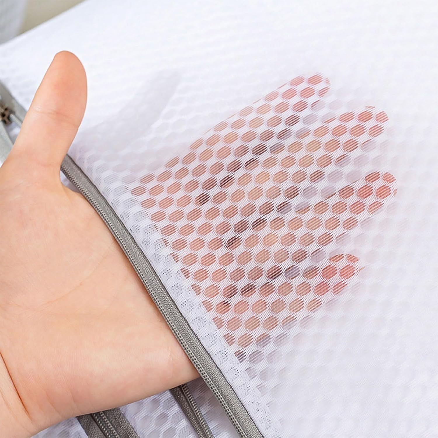 Xolixorium Honeycomb Delicates Bags for Washing Machine - 2 Xx-Large 24X24 Inch Laundry Bags for Lingerie, Delicates Wash Bag for Cotton Clothes, Sheets & Shoes image number 2