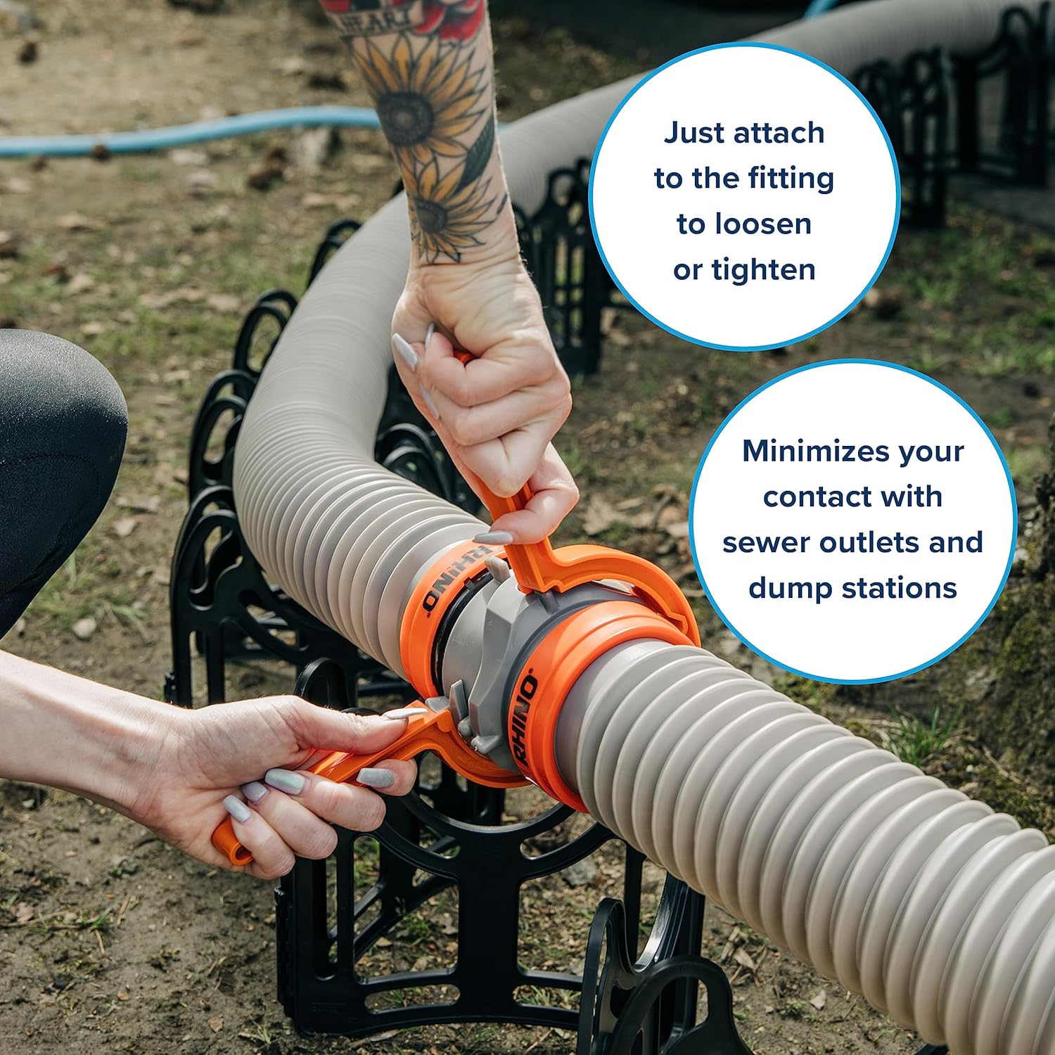 Camco 39758 Rhinoflex Sewer Hose Wrench Set image number 2