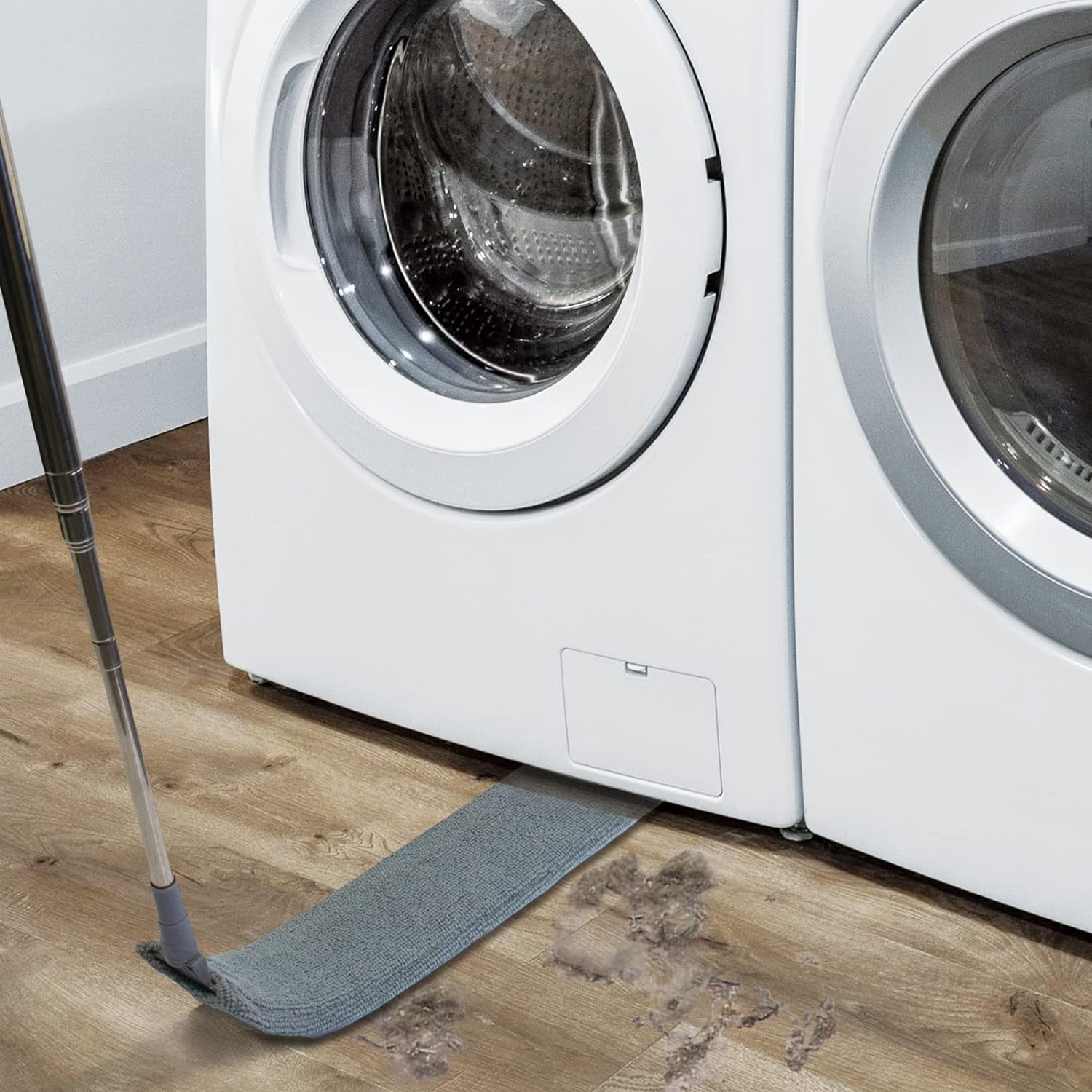 Retractable Gap Dust Cleaner with Extension Pole, Cleaning Tools with 3 Microfiber Dusting Cloths, Extendable Long Handle Duster for Cleaning under Refrigerator Sofa Couch Bed Furniture Appliance