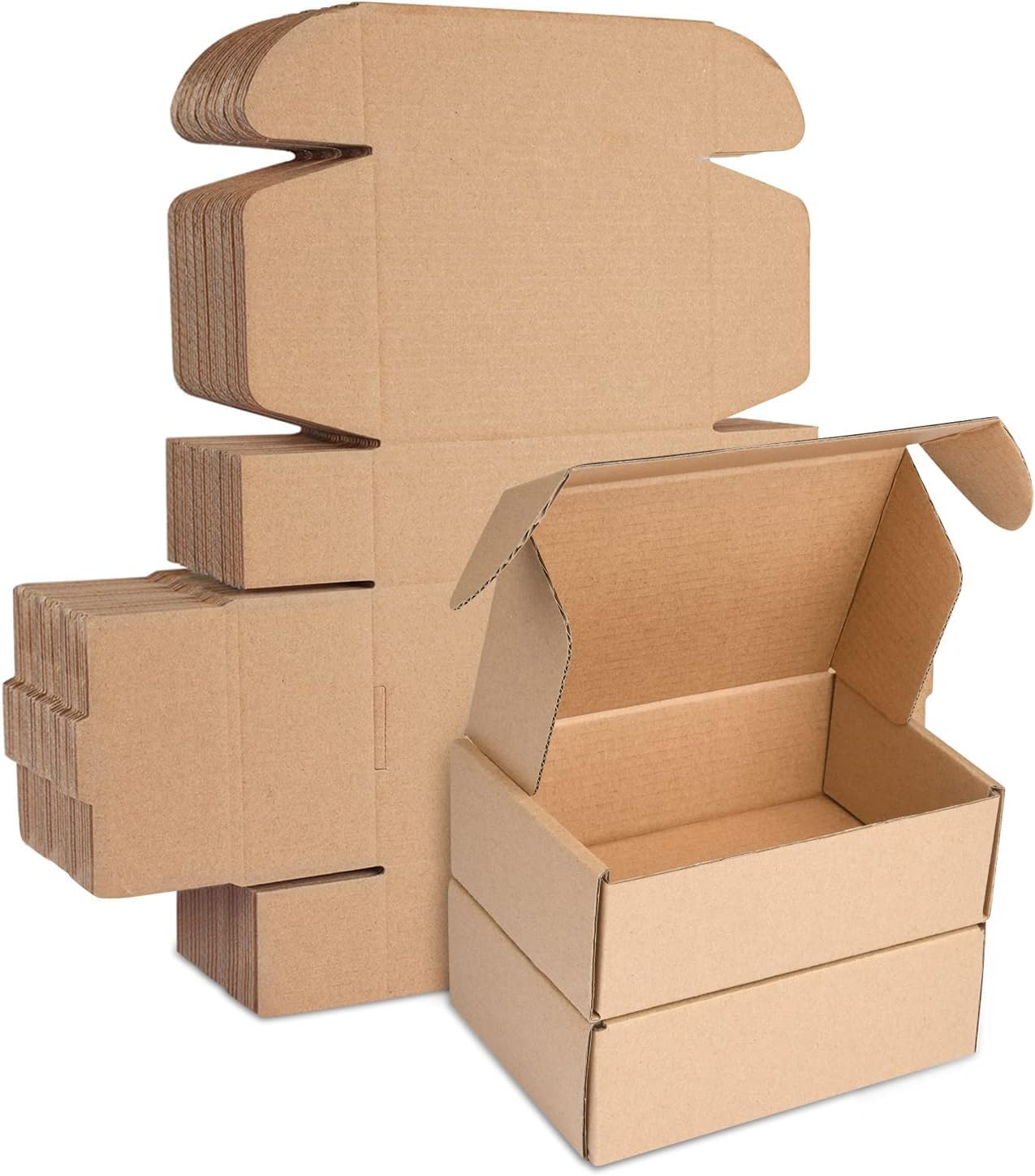 Corrugated Cardboard Shipping Boxes, 150X100X50Mm Small Parcel Boxes, Packaging Mailing Boxes for Business, Posting, Small Packet Shipping, Storing or Gift(Pack of 25) image number 2