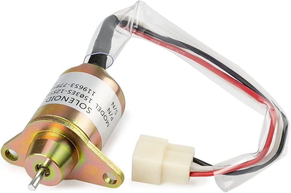 12V Fuel Shut off Solenoid 1503ES-12S5SUC5S 119653-77950 for John Deere 4TNV94L-SFN 4TNV106-GGE 3TNE84 R55 R60 image number 3