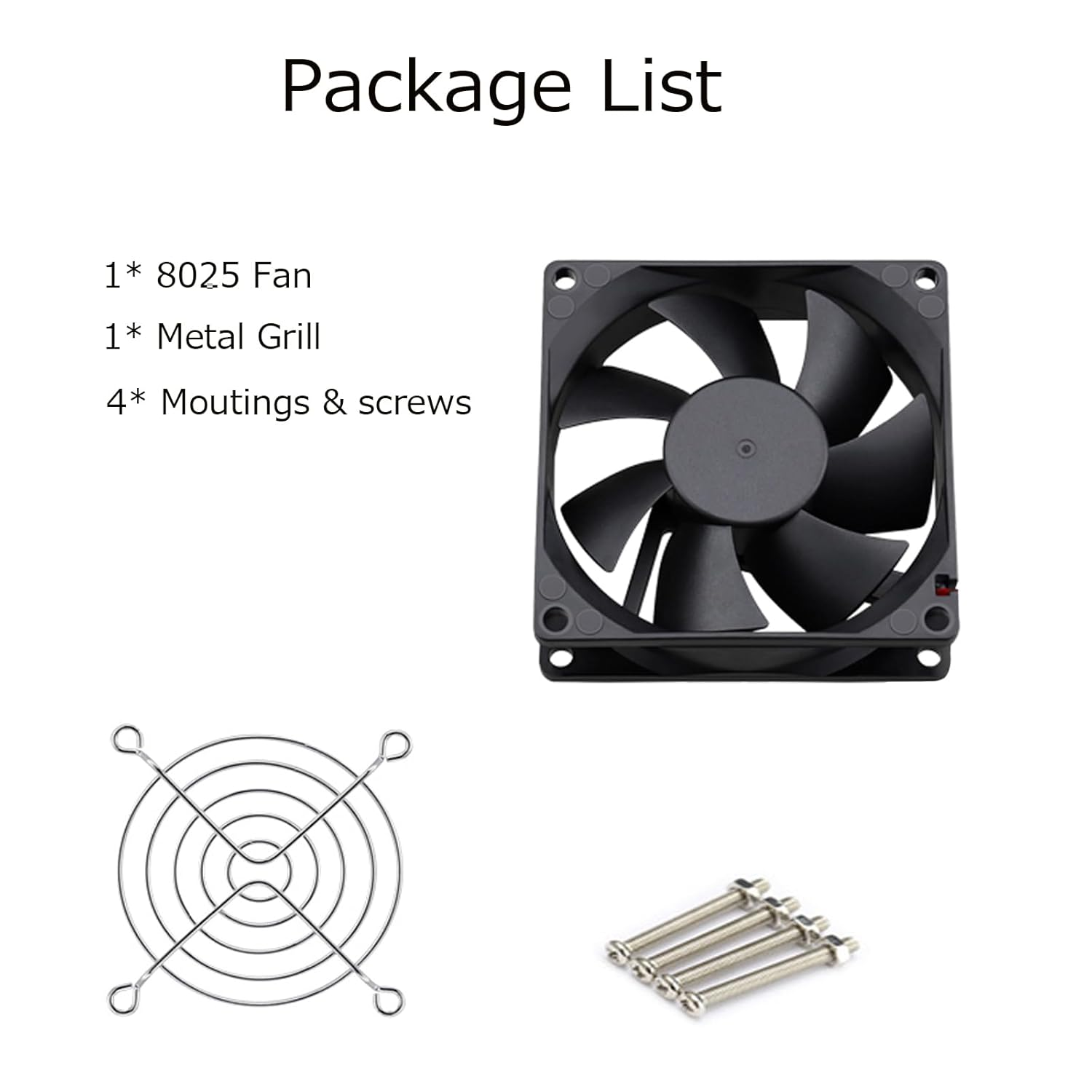 80Mm X 25Mm 12V DC Brushless Cooling Fan PC Computer Cooling Fan Case Cooler 8Cm Protective Cover 2Pin for Server image number 6