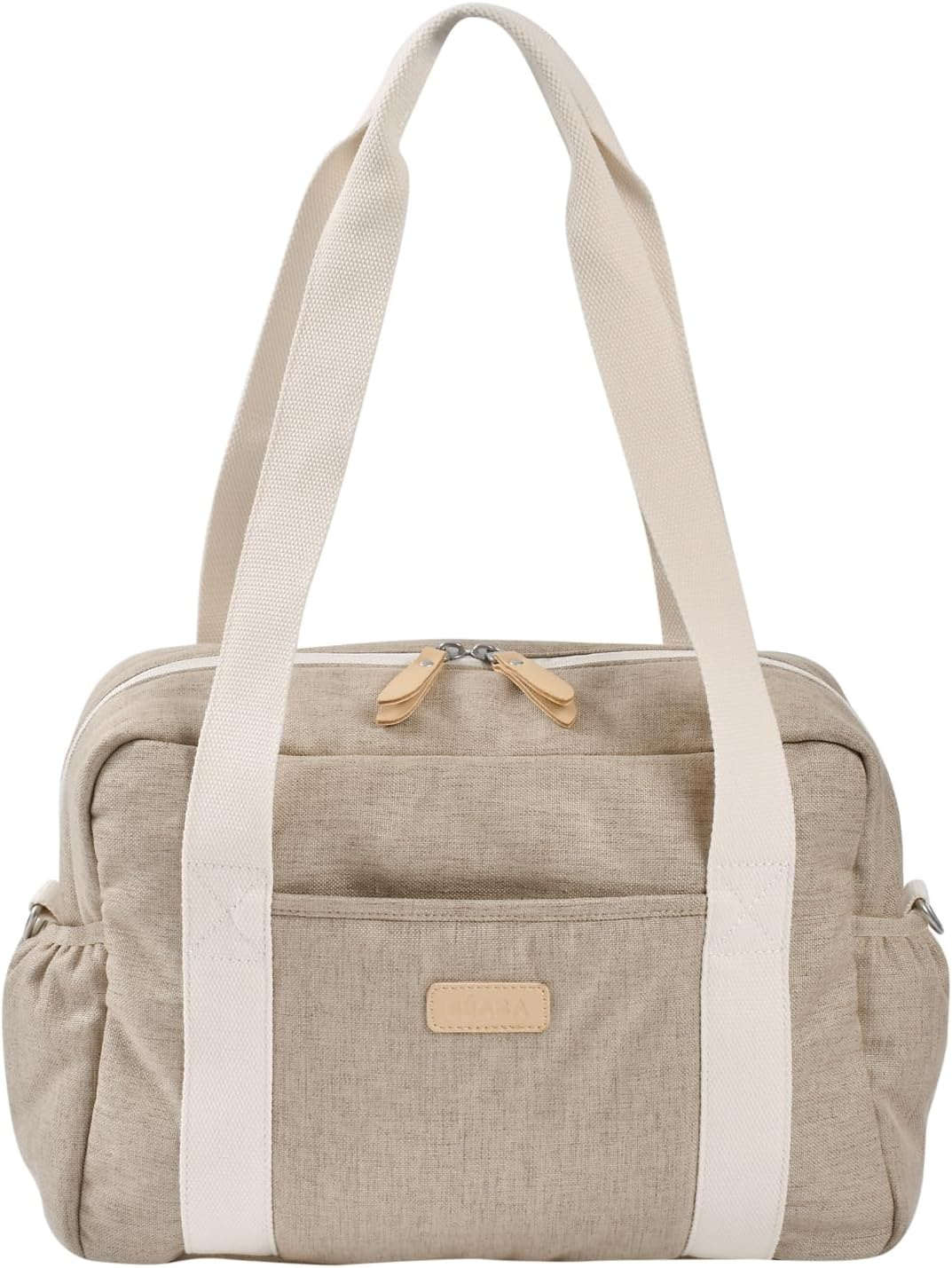 B&Eacute;ABA, Baby Changing Bag, Multiple Compartments, 10 Pockets, Trolley-Case Zipper, Shoulder Strap, Cooler Bag, Changing Mat, Water-Repellent, Capacity 16L, Sac Paris, Clay Earth image number 2