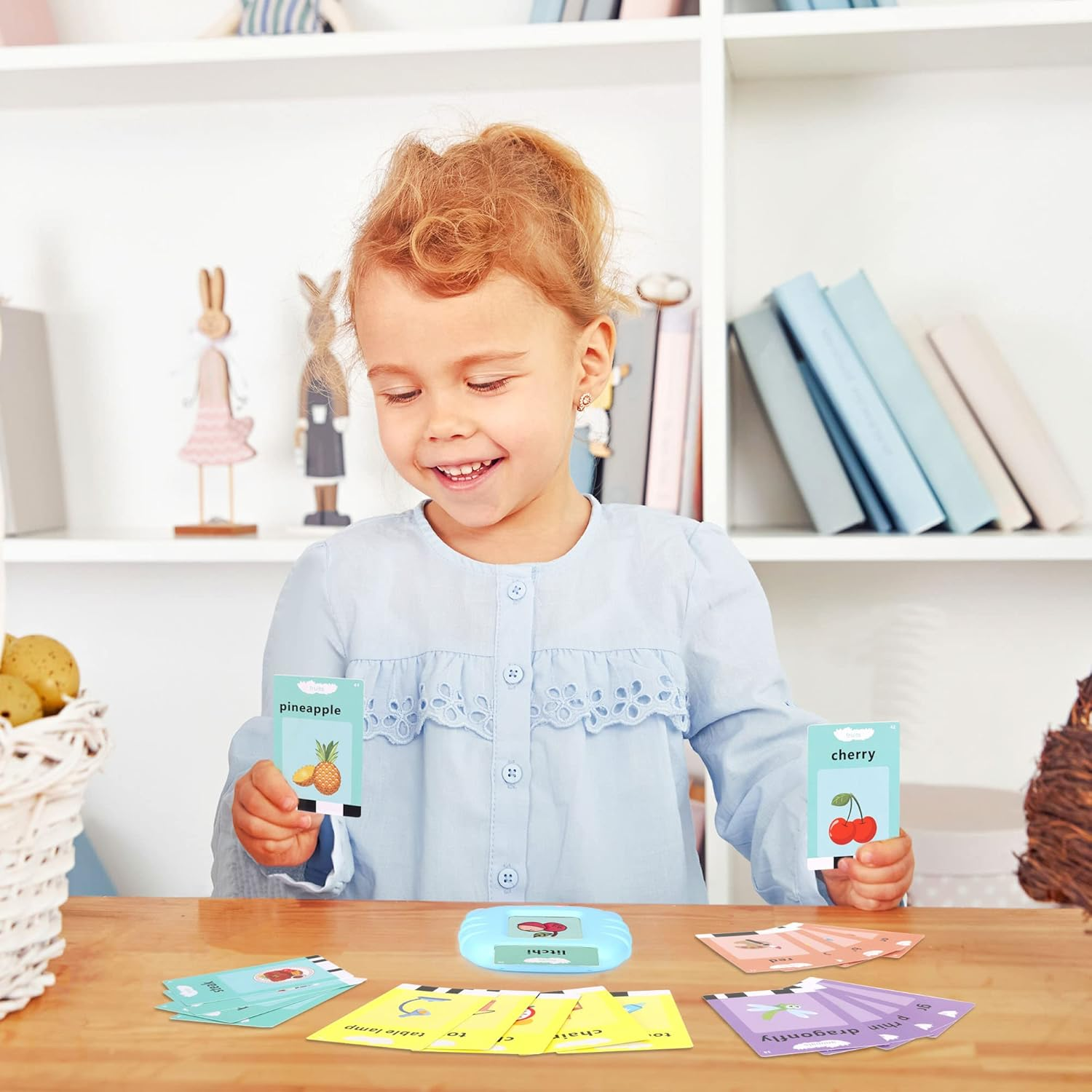 Learning Toys for Toddlers 1-3 Years Old, 112 Talking Flash Cards 224 Words, Educational Montessori Toys for 2 3 4 5 6 Year Old Boys Girls, Preschool Learning Activities Gifts for Kids (Blue) image number 2