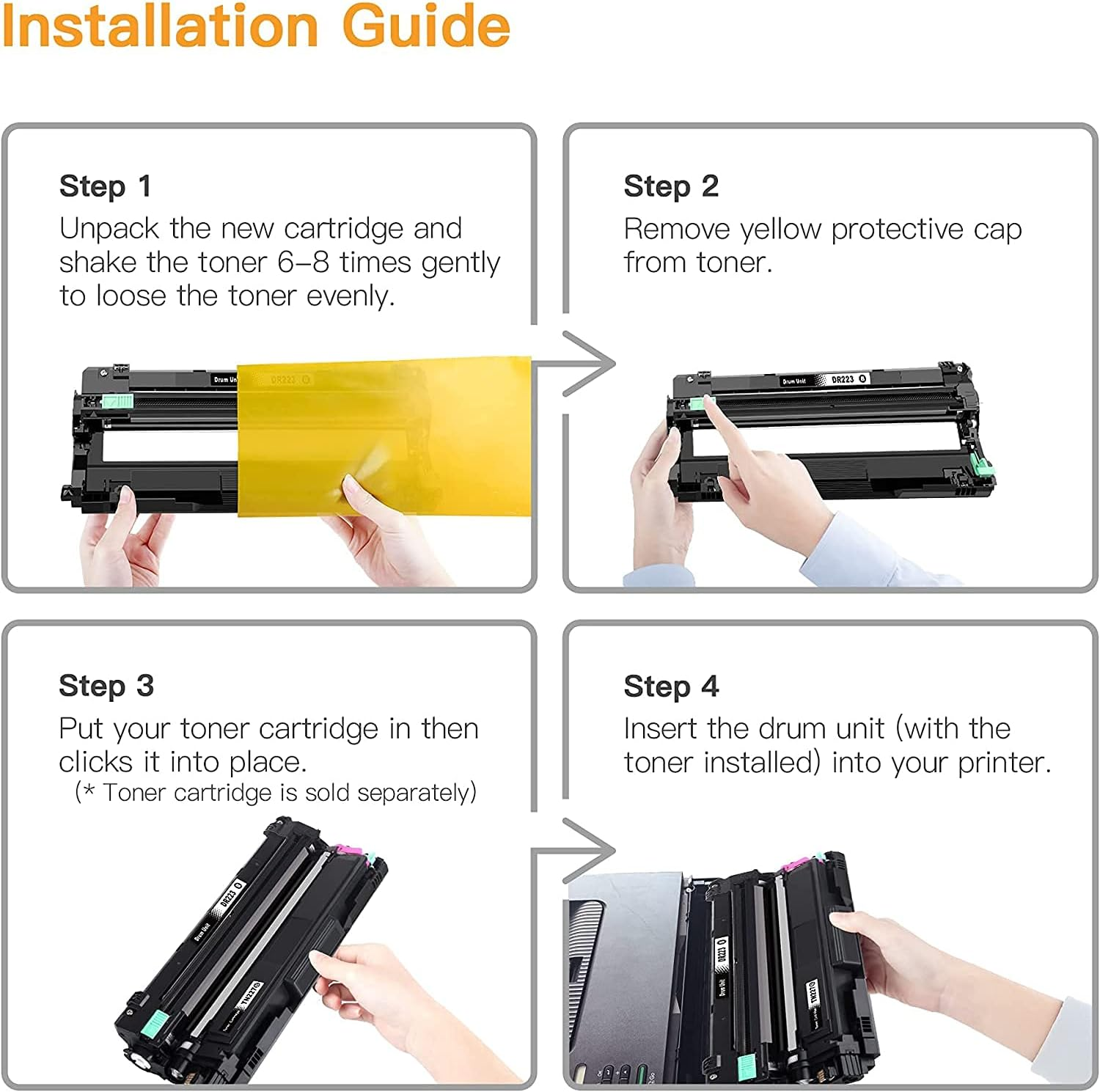 DR257 Yellow Imaging Drum Unit Compatible with Brother MFC-L3745CDW MFC-L3750CDW MFC-L3770CDW - Magenta image number 4