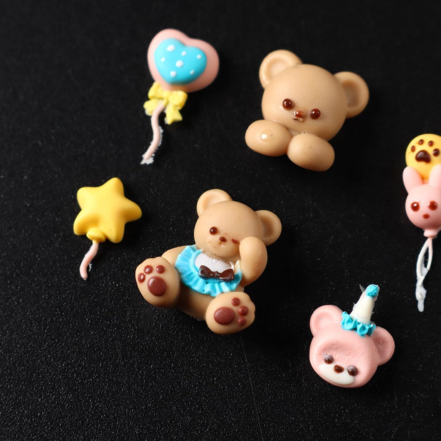 Nails Craft Mold - Fingernails Decoration Mold | Silicone Mold Cartoon Cute Bear | Cute Patterns Nails 3D Decor | Multifunctional Silicone Manicure Accessories for Heart Bow Bear Charm, Home, Travelin image number 2