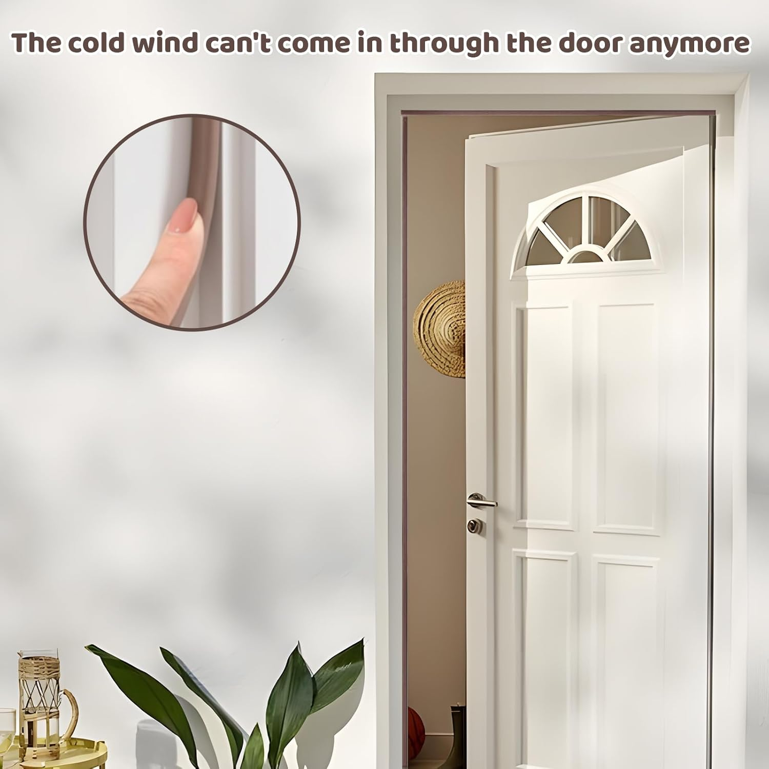 2 Pack Door Seal Strip, 20M Foam Tape for Weather Stripping Door Seal and Window Insulation, Self-Adhesive Door Gap Blocker for Home Improvement image number 5