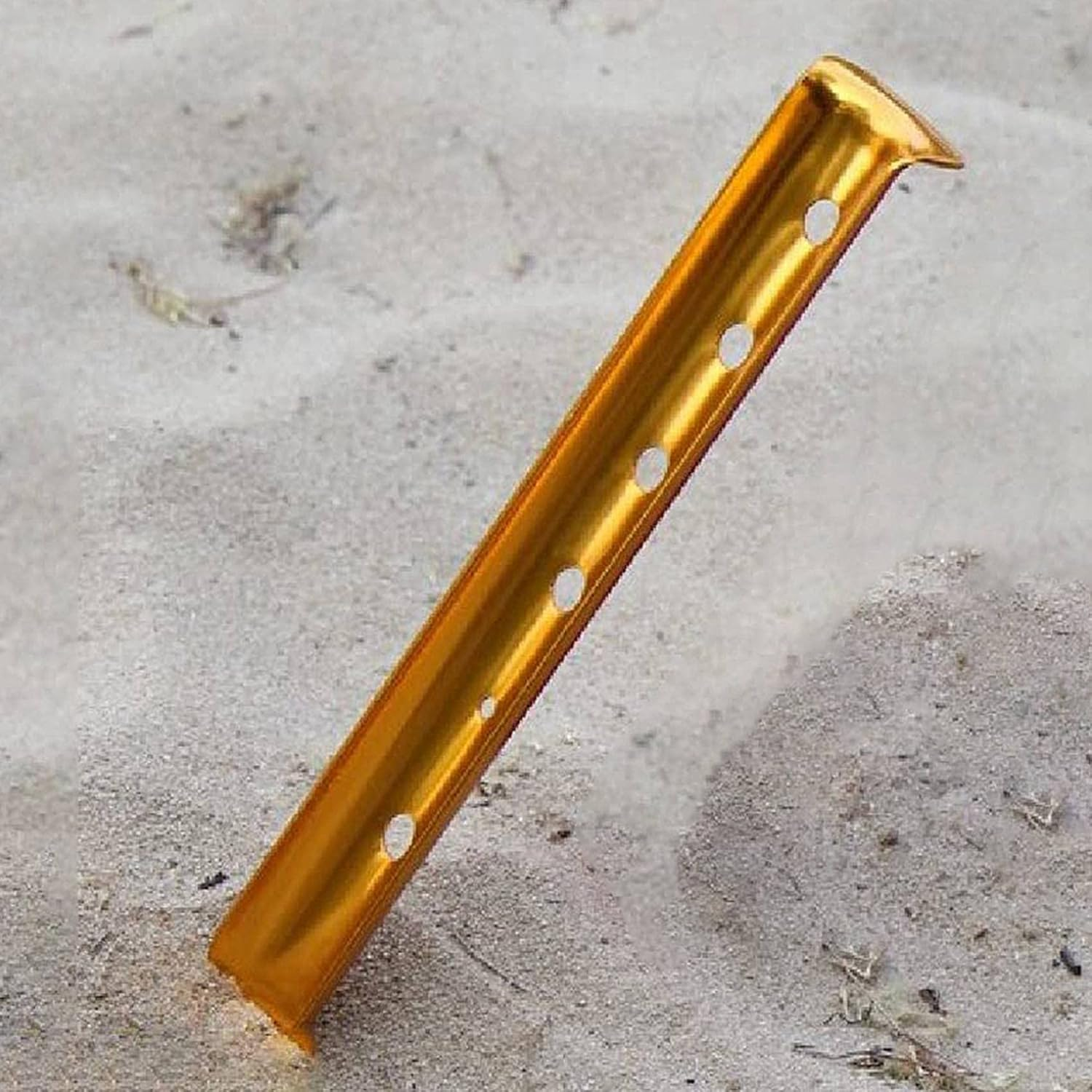 12Pcs Snow and Sand Tent Stakes Pegs Aluminum Alloy U-Shaped Pegs Tent Nails for Camping Hiking Backpacking image number 3