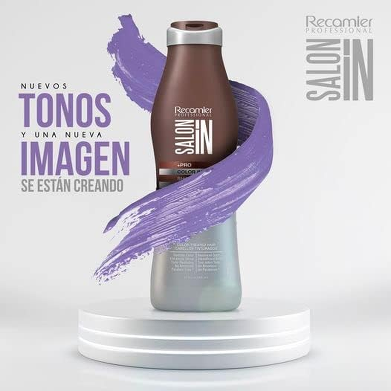 Salon in Recamier Platinum Color Intensifier Shampoo for Color-Treated Hair, Neutralizes Brassy Tones, 10.1 Fl Oz image number 2