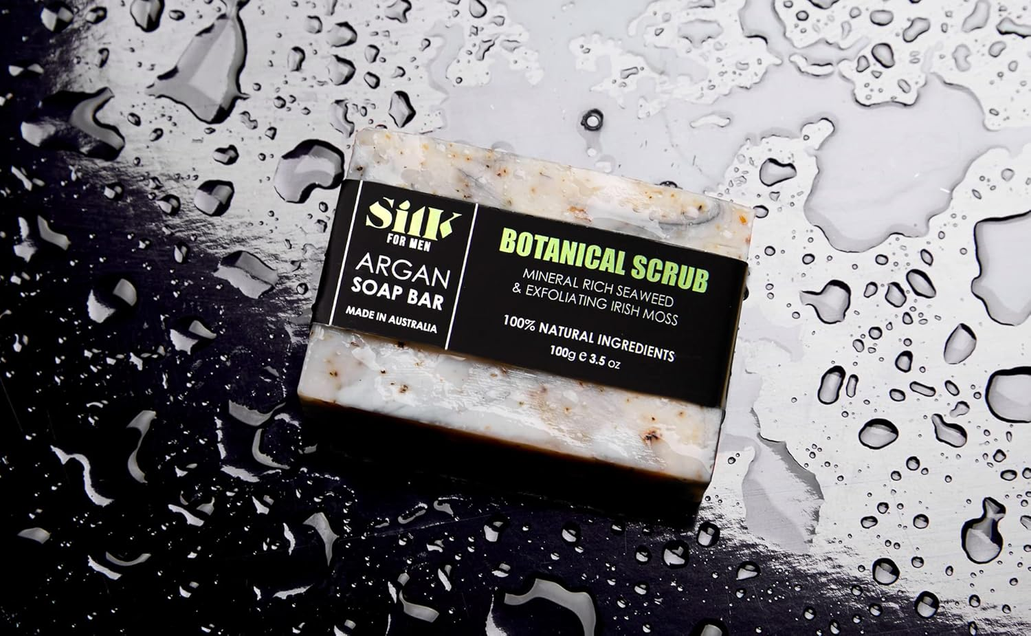 Silk Oil of Morocco Silk for Men Botanical Scrub Argan Soap Bar 100 G image number 2