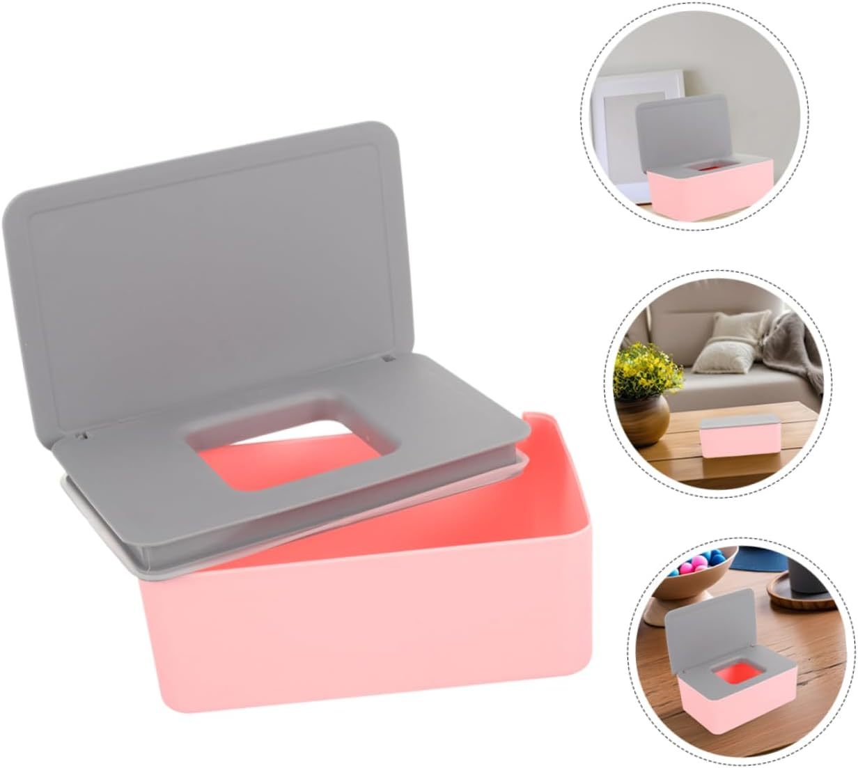 TIDTALEO 2Pcs Portable Wipes Container Wet Tissue Case for Go Use Ample Capacity Wipe Holder Reusable Storage Box for Home Travel and Outdoor Activities