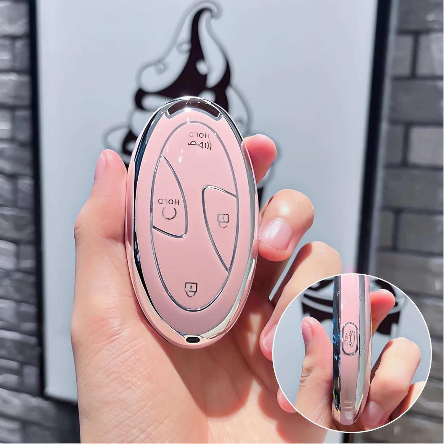 Compatible with Hyundai Key Fob Cover Accessories, Pink image number 5