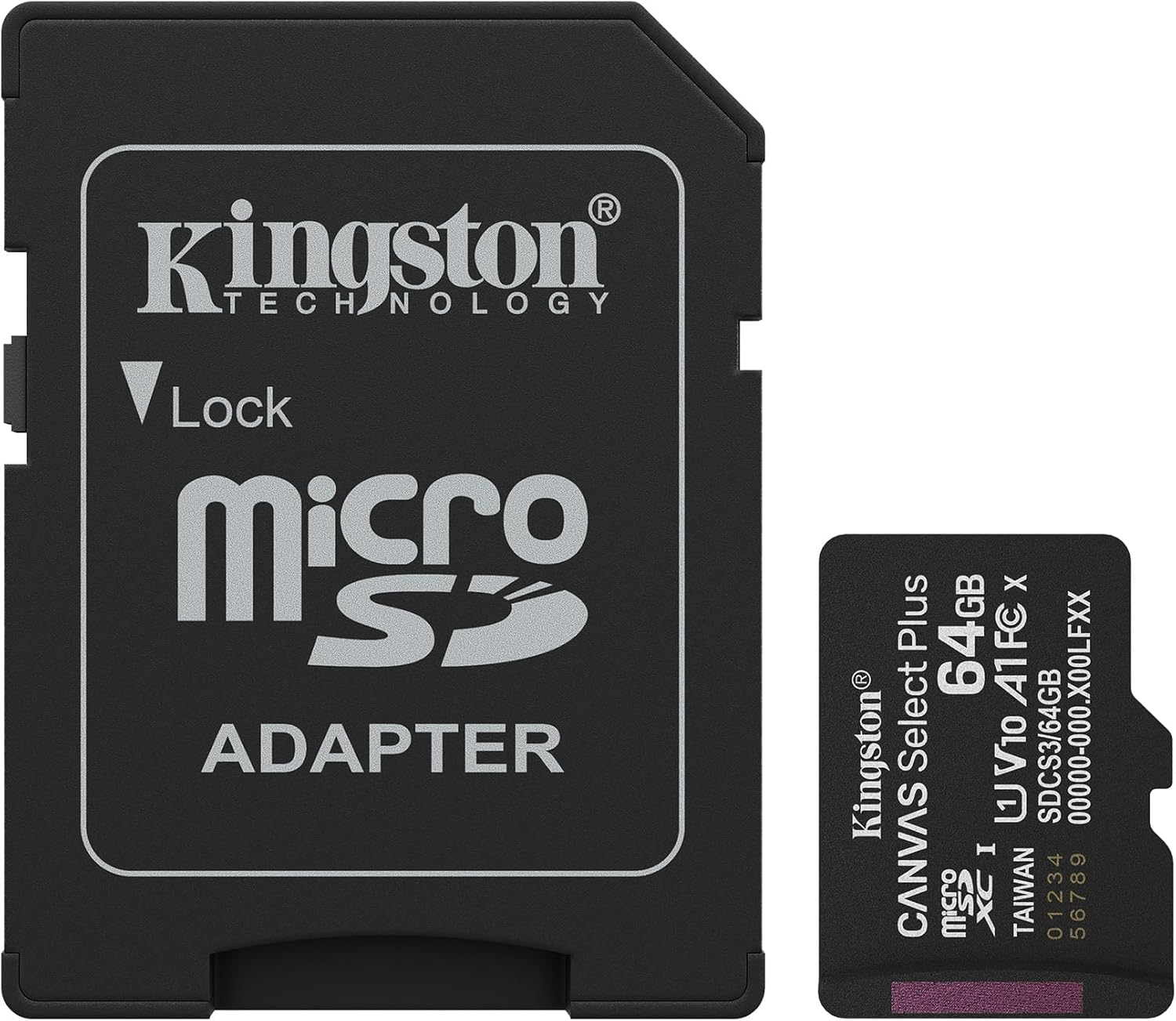 Kingston Canvas Select plus Microsd Memory Card 64GB Microsdxc Gen3 100Mb/S A1 Card + Adapter - SDCS3/64GB image number 5