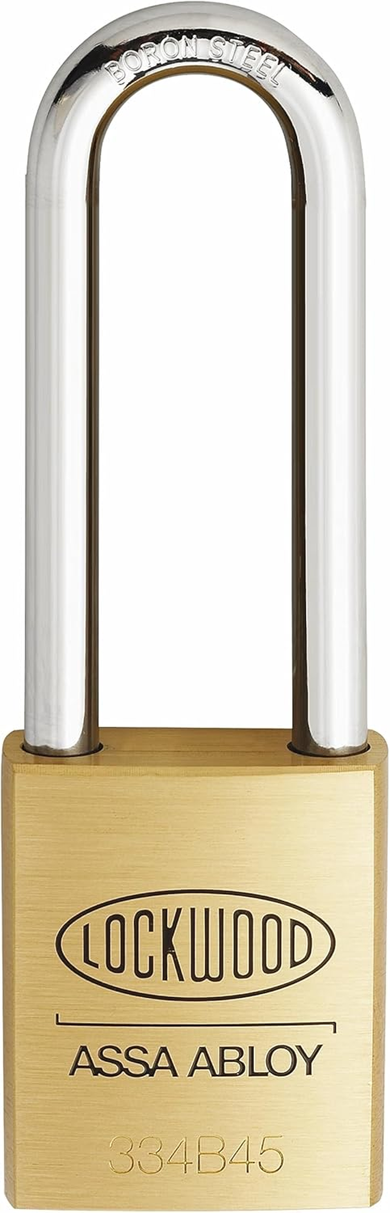 Lockwood 334B45/190/NDP 90 Mm Boron Steel Brass Body Padlock with 8.7 Mm Diameter Shackle image number 1