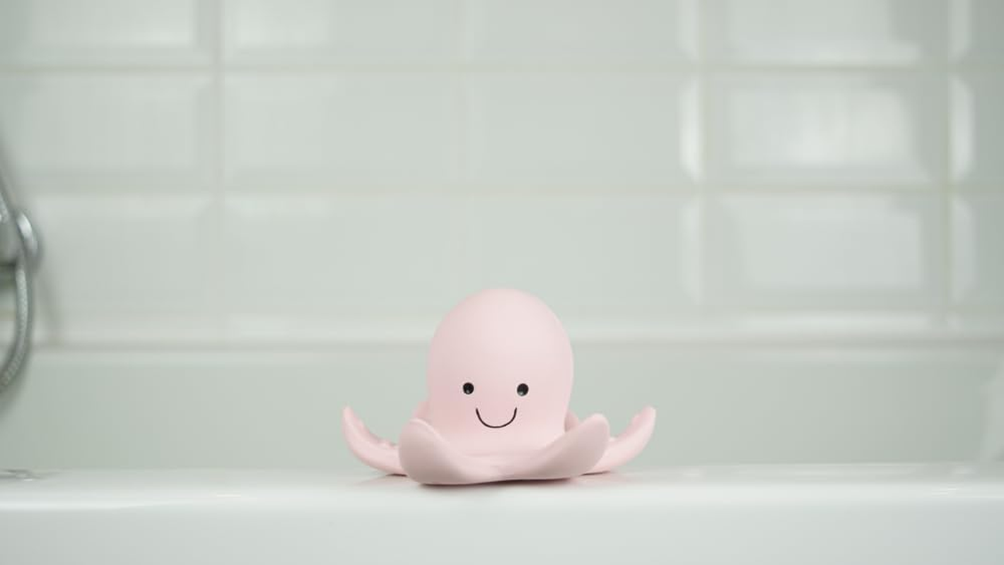 Tikiri Fully Enclosed Octopus All Rubber Ocean Buddy Rattle Teething Toy