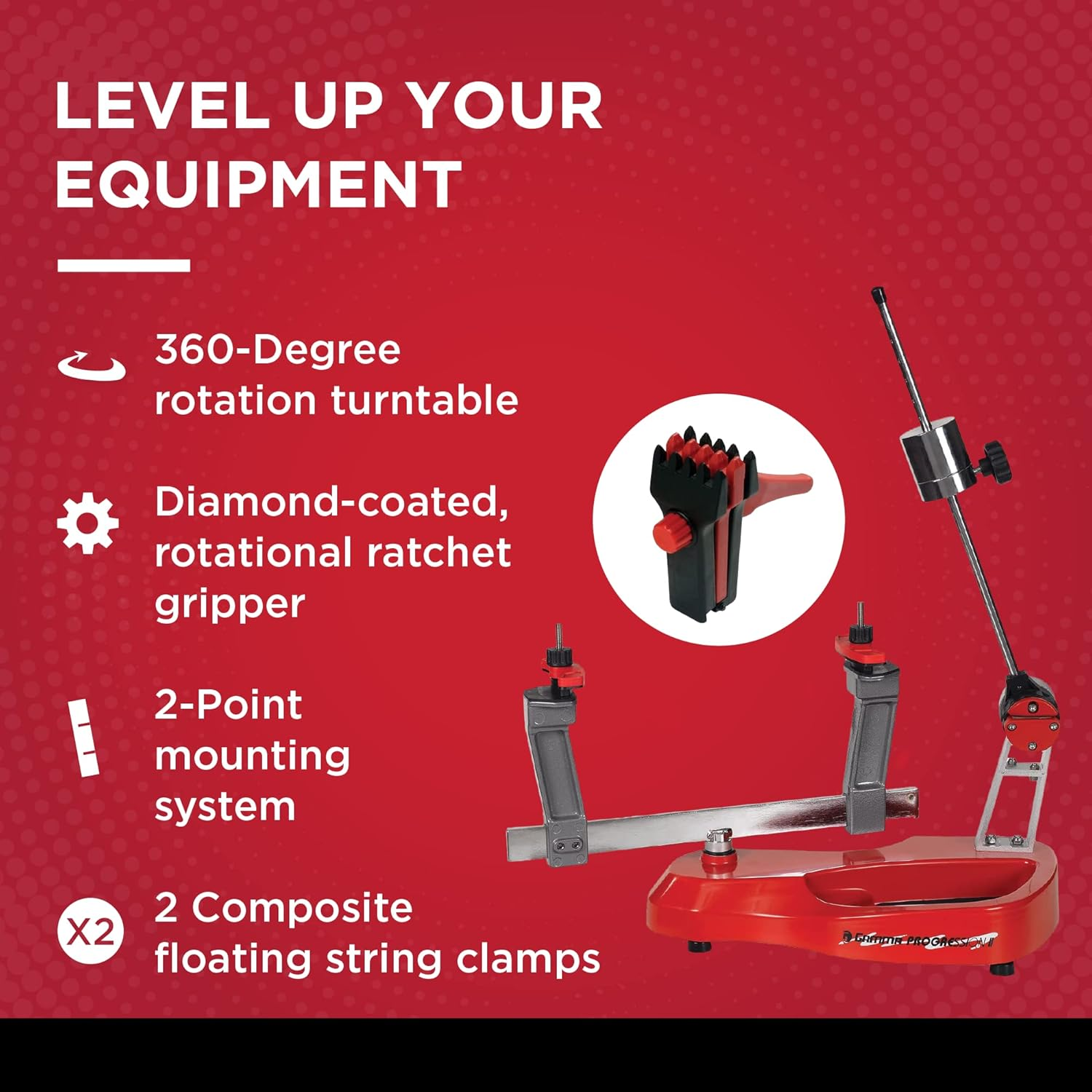 GAMMA Progression Stringing Machine Racket String Tools - Strings Racquetball, Squash, Tennis or Badminton Rackets image number 1