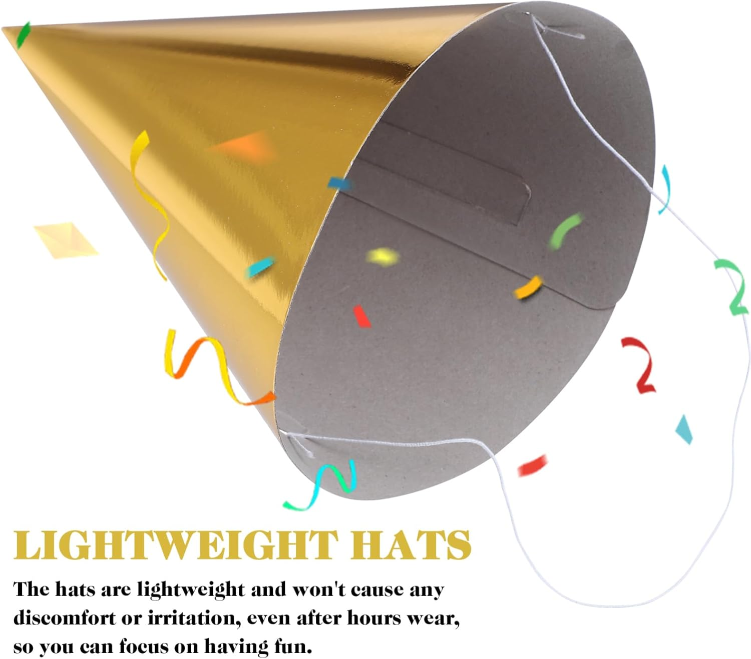 YARNOW 12Pcs Party Hats for Adults Colorful Birthday Party Hats Birthday Party Hats Colored Party Cone Hats Paper Party Hats Birthday Party Decorations Gold, Silver, Red, Green, Blue