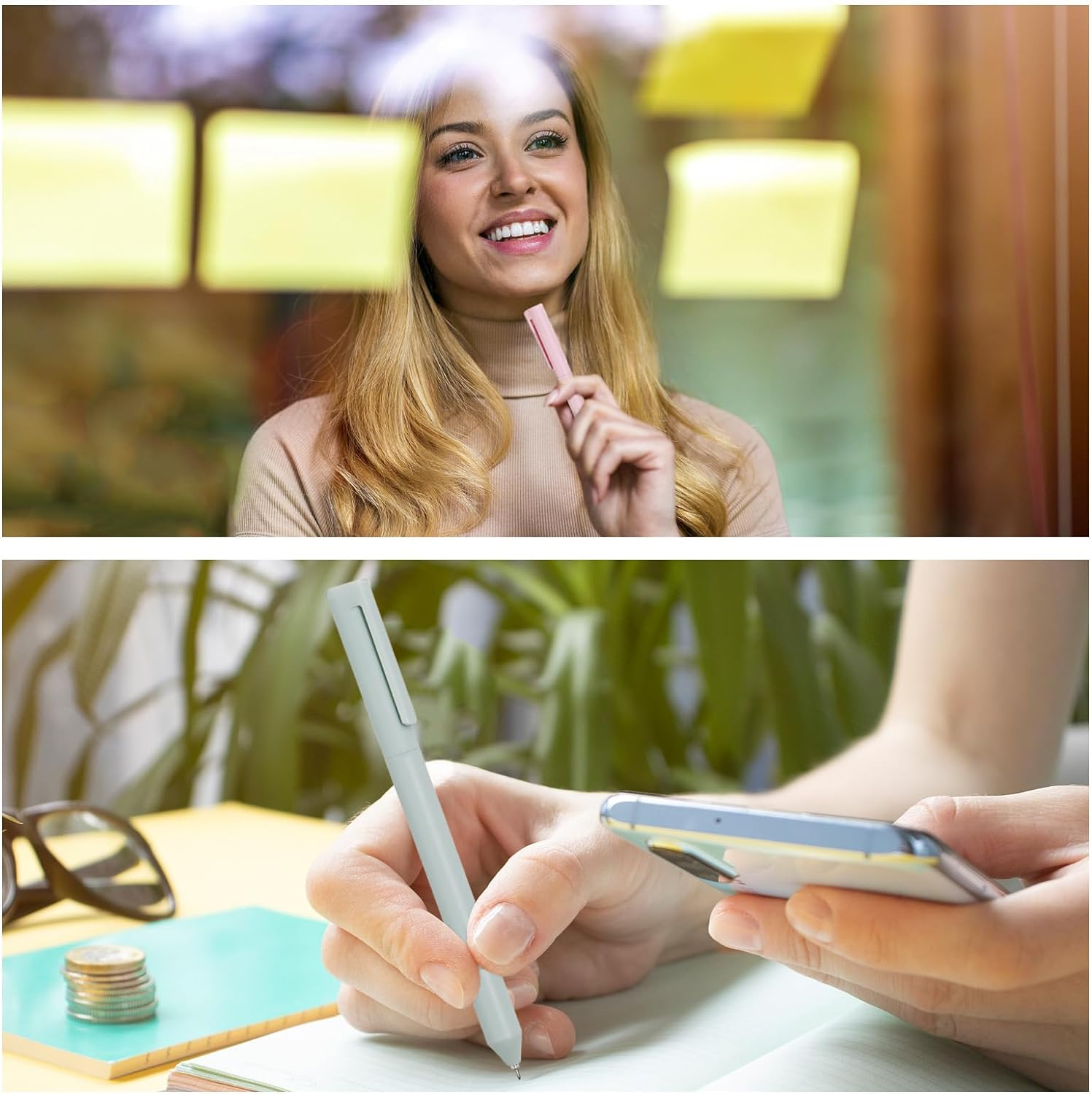 6 PCS Colored Gel Pens, Pastel Quick Dry Ink Pens, 0.5Mm Fine Point Smooth Writing Pens, Aesthetic Journal Pens, Cute Japanese Retractable Pen for Writing Note Taking, School Office Supplies Gifts image number 3