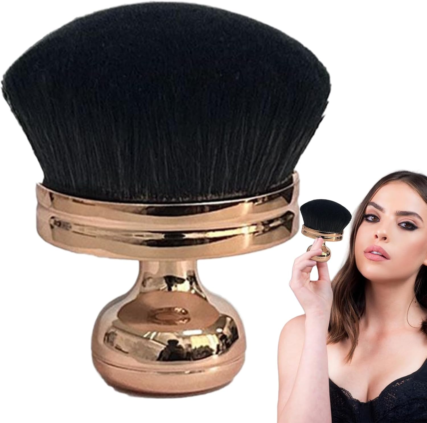 Bronzer Brush - Tan Brush,Large Soft Bristles Blending Tool for Professional Makeup Routine and Sunscreen Application