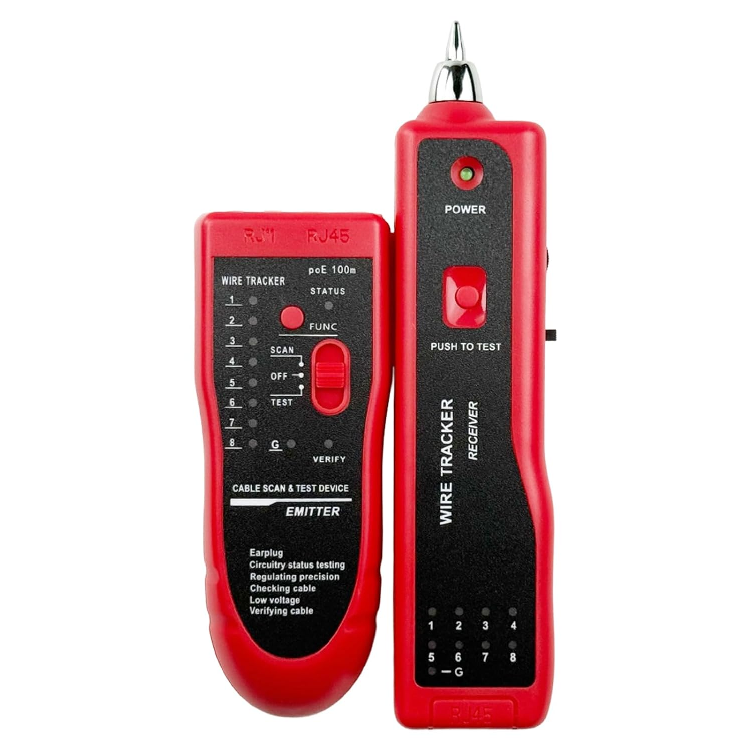 Line Finder Cable Testing Tool, RJ11 RJ45 Wire Tracker Circuit Tester Multifunction Cable Tester Wire Locator for Cable Collation image number 5