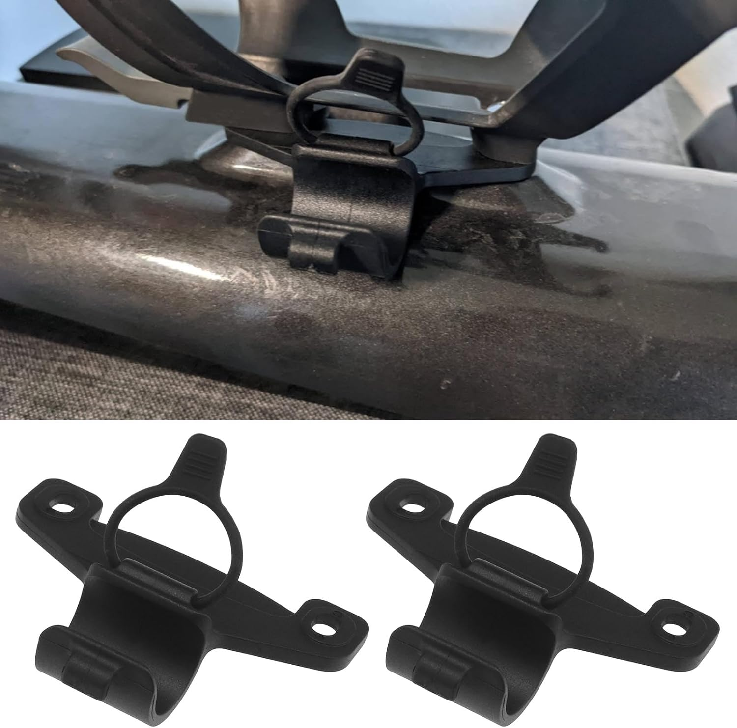 Create Idea 4PCS 20Mm Black Plastic Bicycle Pump Holder Bracket Bike Cycling Pump Holder Silicone Fixing Strap Clip for Road and Mountain Bikes 20Mm Diameter Air Pump image number 5