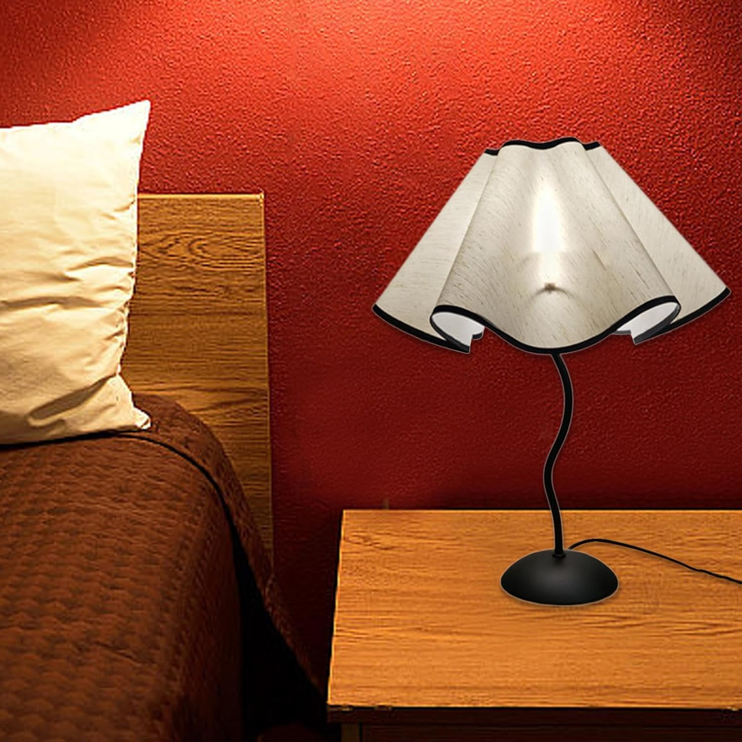 Sdlnklm Petal Table Lamp Shade Cover Floor Light Cover Contemporary Replacement Practical Creative Bedside Light Shade for Study Room, as Described, 38 Cm image number 5