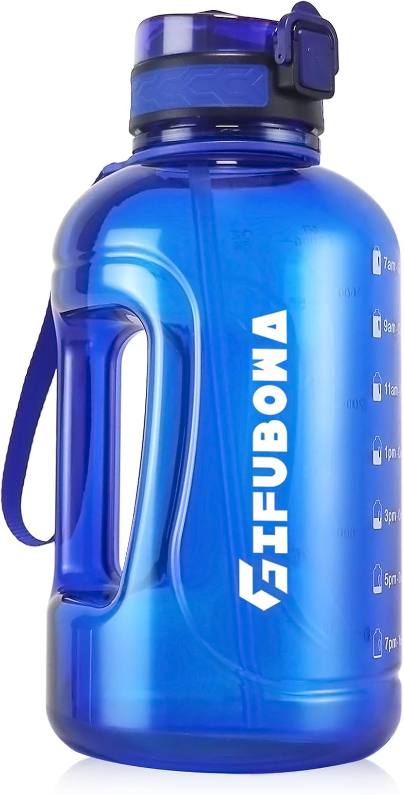 GIFUBOWA Big Water Bottle 2L with Handle BPA Free Large Capacity Goal Drinking Jug for Office Sports Hiking