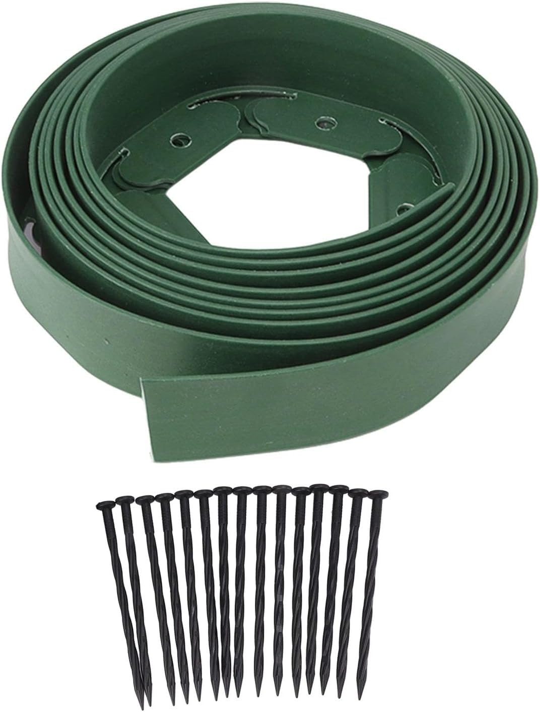 Landscape Edging Kit, No Dig Garden Edging Border, Include 30 Spikes, 32.8Ft Length Landscape Edging Coil Garden Edging Coil for Landscaping and Flower Gardens, Easy to Install