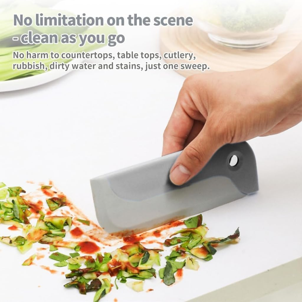 Mini Squeegee for Shower Glass, Kitchen Sink & Bathroom - Durable Rubber Blade, Streak-Free Cleaning Tool for Windows, Mirrors, Car Windshield & Glass Surfaces (2, Gray) image number 4