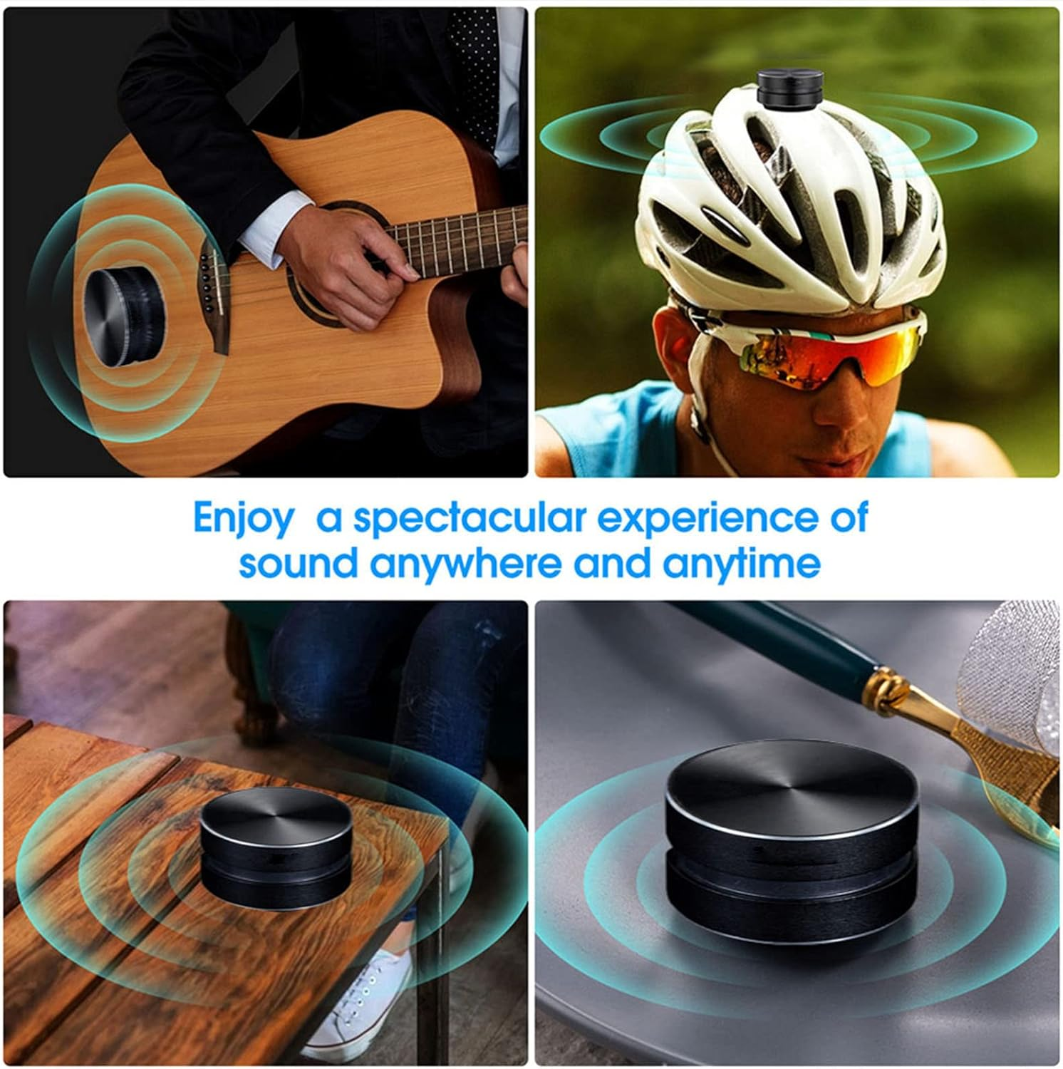 Domary 1 Pack Wirelessly BT Speaker Bone Conduction Speakers Mini Portable Loud Stereo Sound Built-In Mic Sound Box image number 3