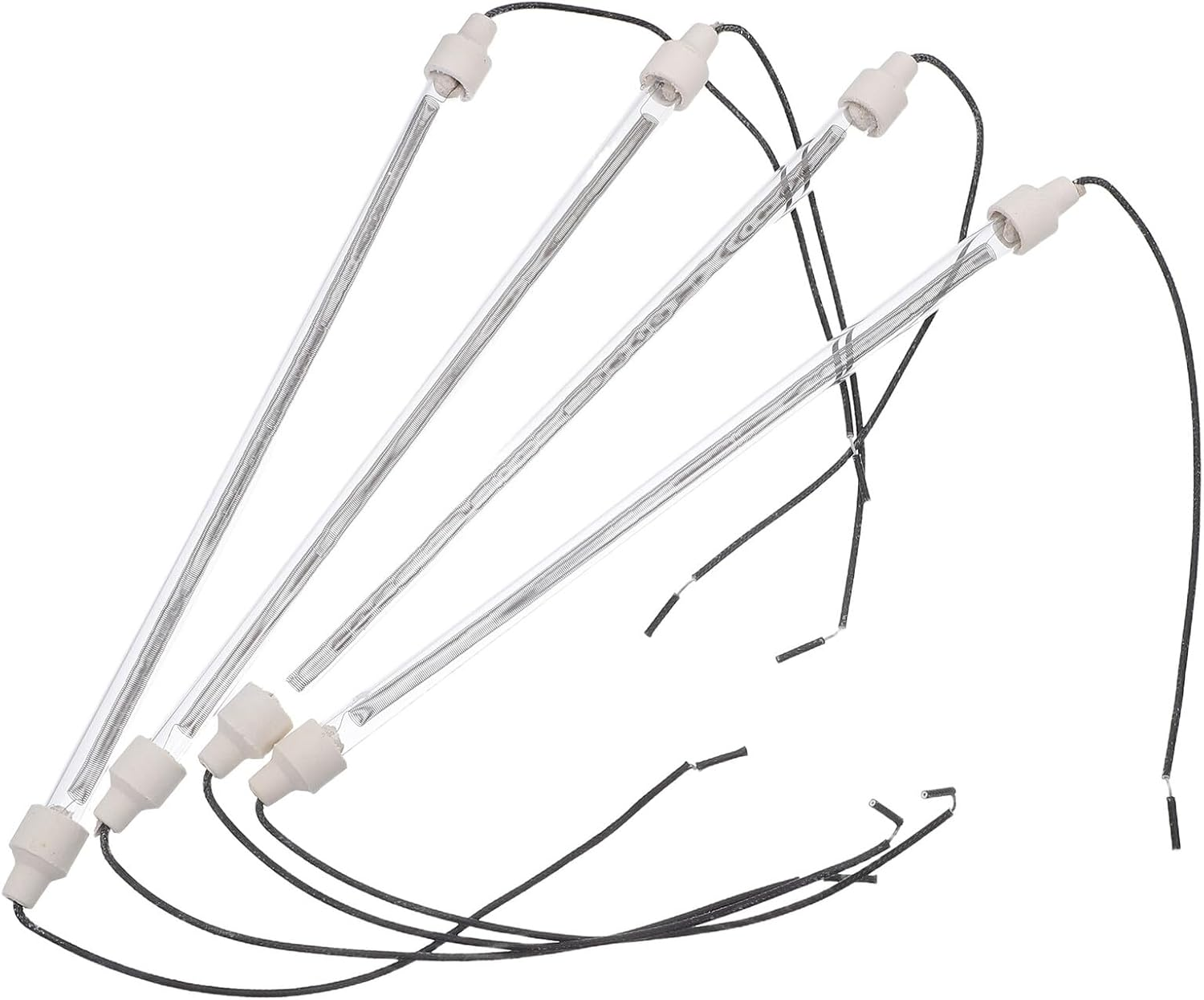 4Pcs Oven Heating Tube Replacement with Wire Heat-Resistant Coil for Chicken Coop Heat Lamp and Baking Oven Accessories Rapid Heating Fit for Indoor Outdoor Use