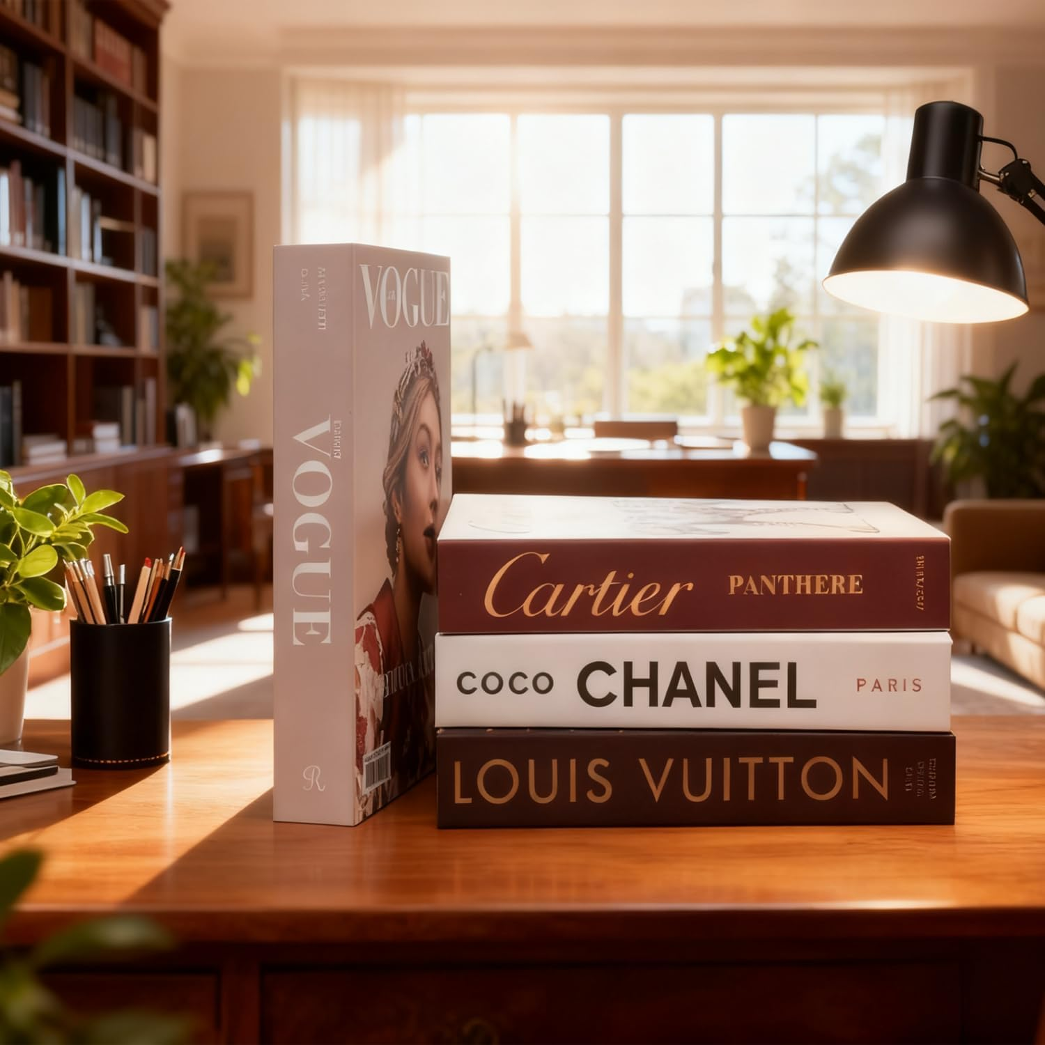 Decorative Books for Home Decor,Set of 4 Stylish Fake Books of Room Books Decor Aesthetic,For Coffee Table Decor,Living Room, Table, Shelf Decor,Modern Hardcover Stacked Display Faux Books