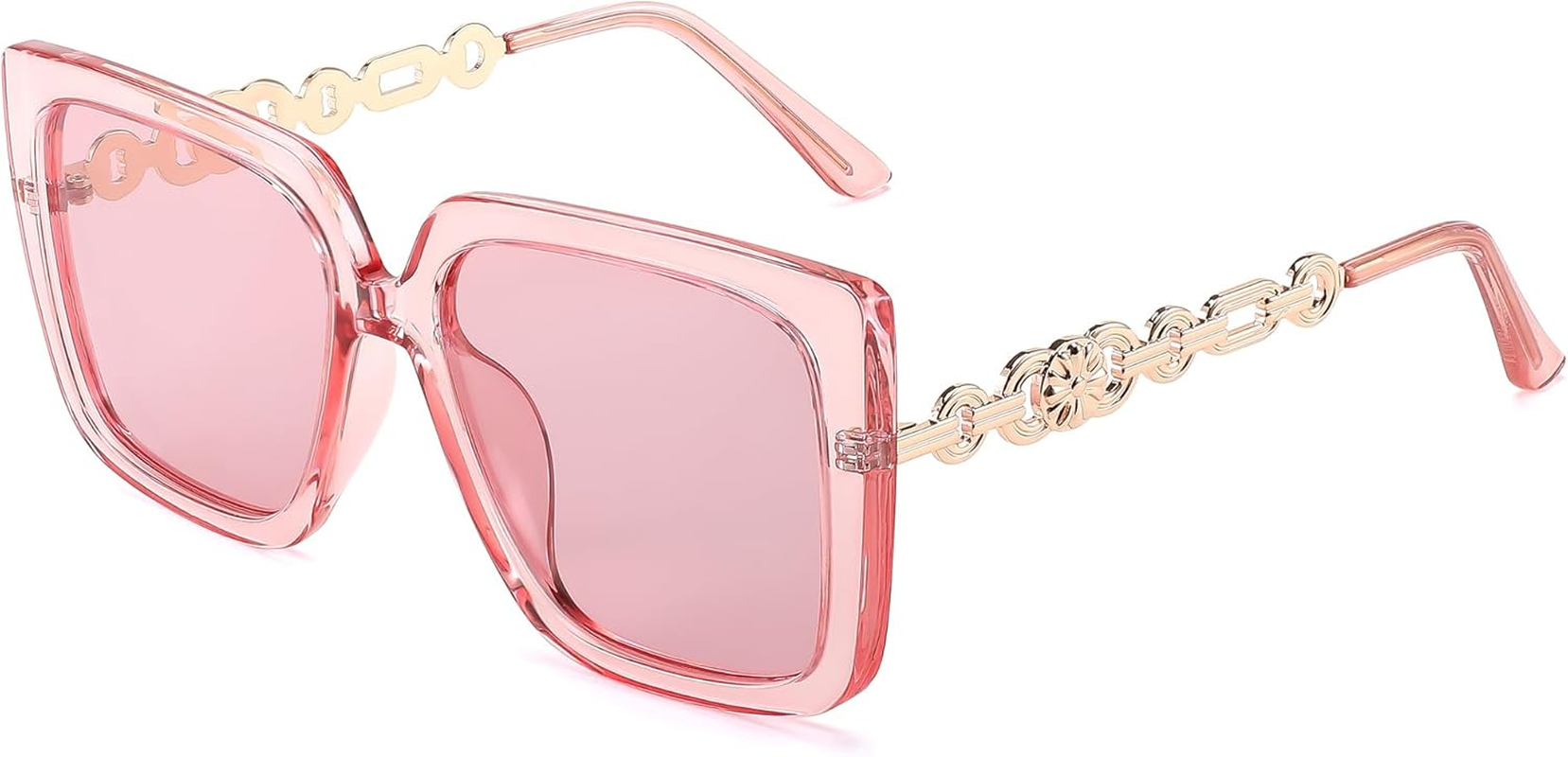 FEISEDY Trendy Polarized Cateye Sunglasses Womens Vintage Oversized Square Sunglasses UV400 Protection B0003