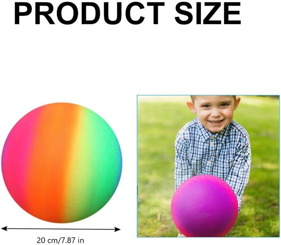 PVC Ball, Bouncy Kickball, PVC Children'S Play Ball, PVC Soft Ball for Children, Multicoloured Rainbow Ball, Children, Football Softball, Children'S Ball for Indoor and Outdoor Use image number 3