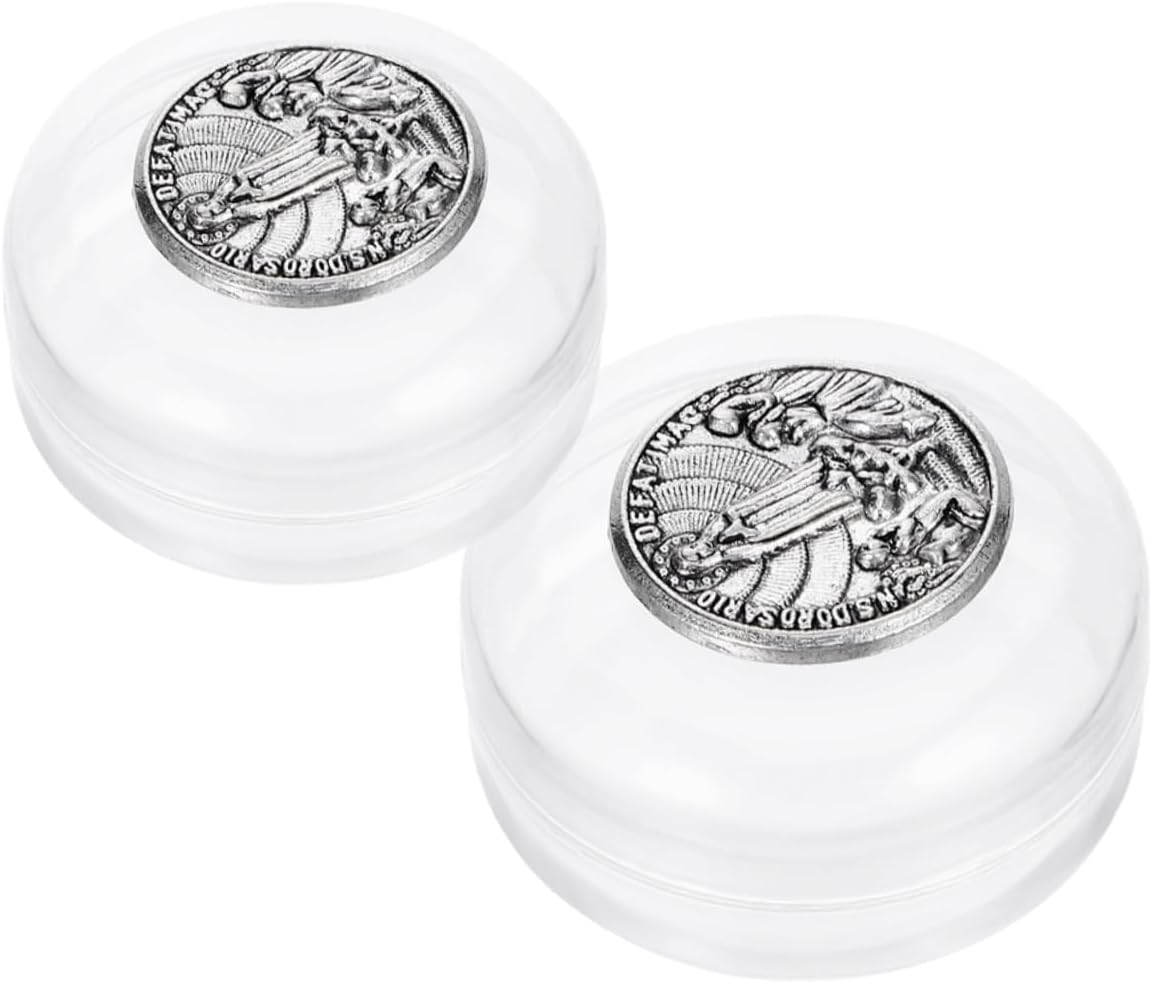 GARVALON 2Pcs Elegant Metal Jewelry Box Catholic Rosary Box Religious Rosary Christian Keepsake Case Plastic Shower Supplies image number 4