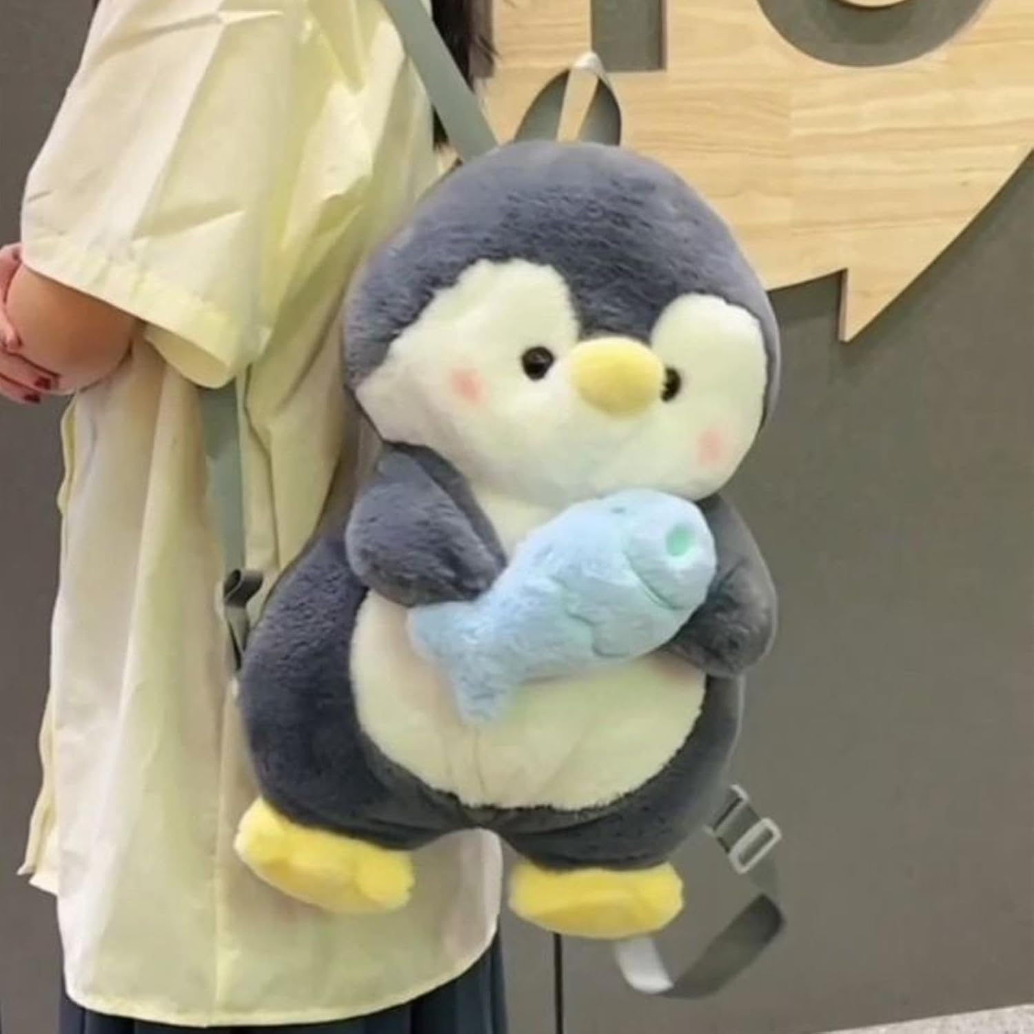 Acunny Penguin Backpack, Penguin Backpack for Women - ADJUSTABLE EMBROIDGE STACHES PENGUIN PERFED MOUTH | Soft Simulated Creatures Bag for Park Adventures, Unique Attribute, Se R&eacute;f&eacute;rer Au Descriptif image number 3