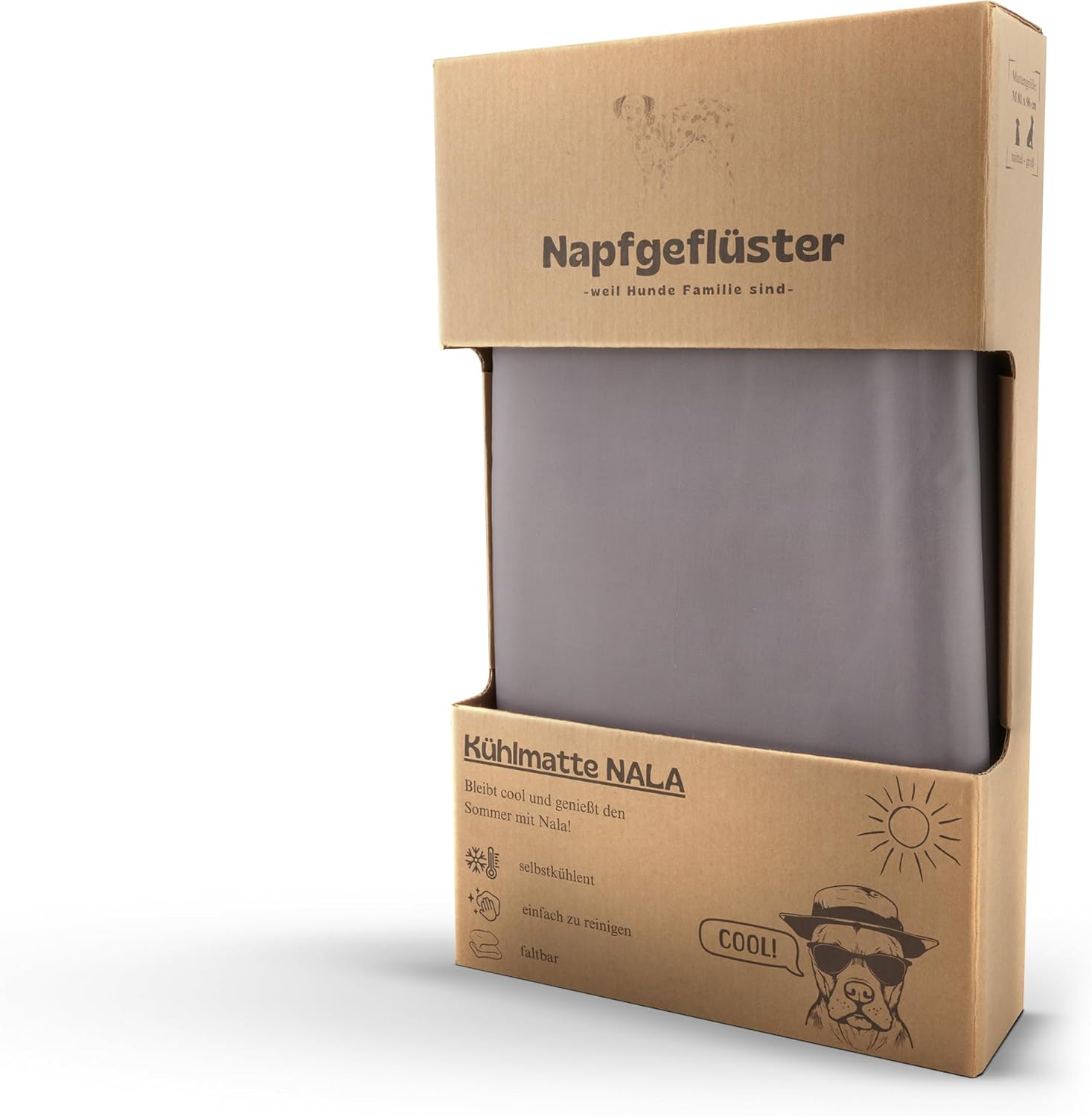 Napfgefl&uuml;ster&reg; - Nala Cooling Mat for Dogs Self Cooling Dog Mat Summer Cooling Pad Non-Slip Dog Mat for Home on the Go or in the Car Size (M) image number 5