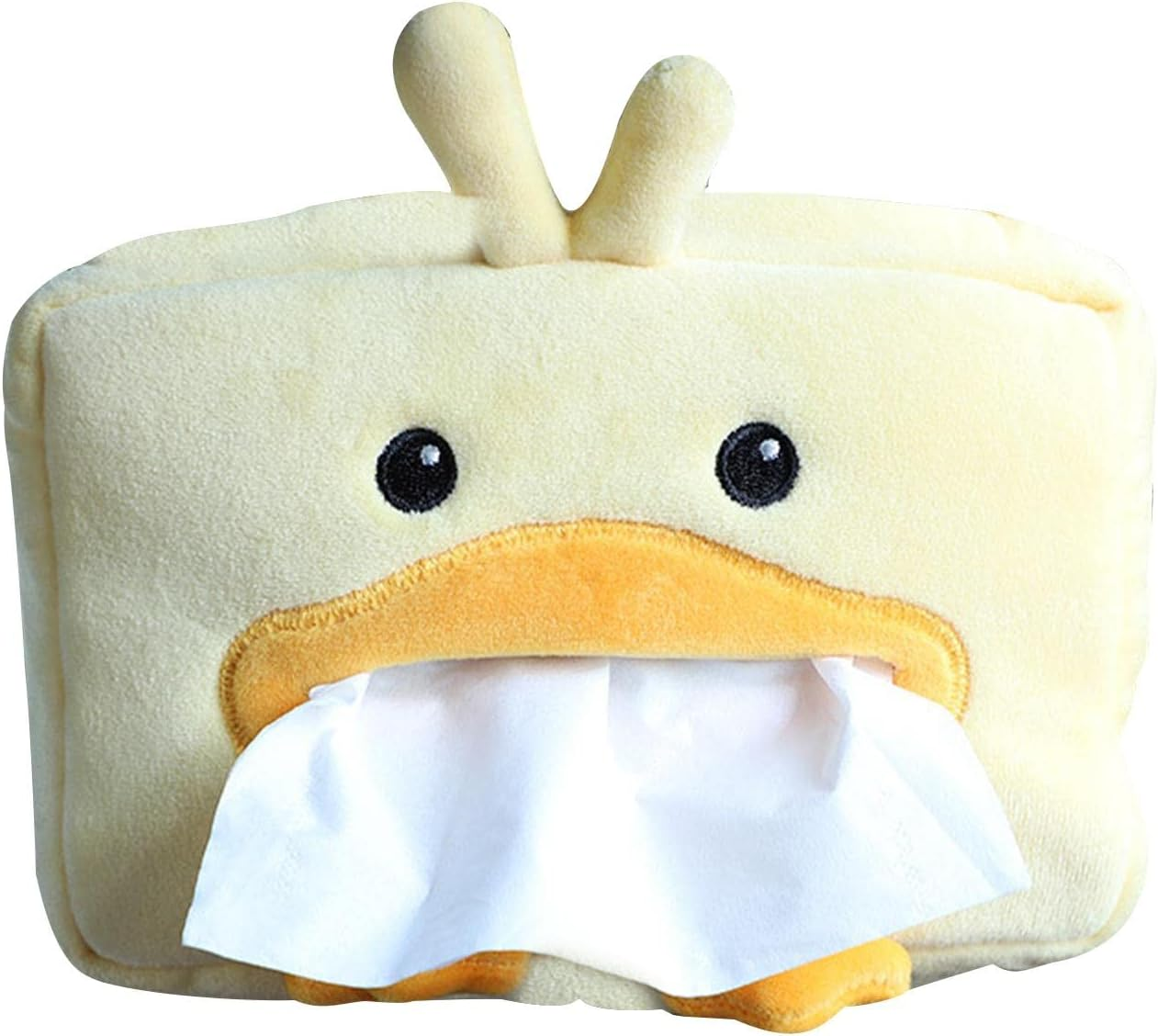 Cartoon Plush Animals Tissue Box, Cute Paper Holder for Car, Universal Vehicle Backseat Plush Tissue Organizer image number 6