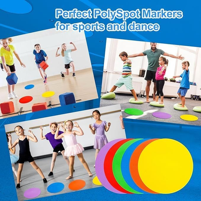 Beiqilian 5Pcs Football Logo Discs - Rubber Training Circles for Football, Baseball, Softball & Gym Exercises - Flat Markers for Sports Drills, Agility Training, and Classroom Use image number 5